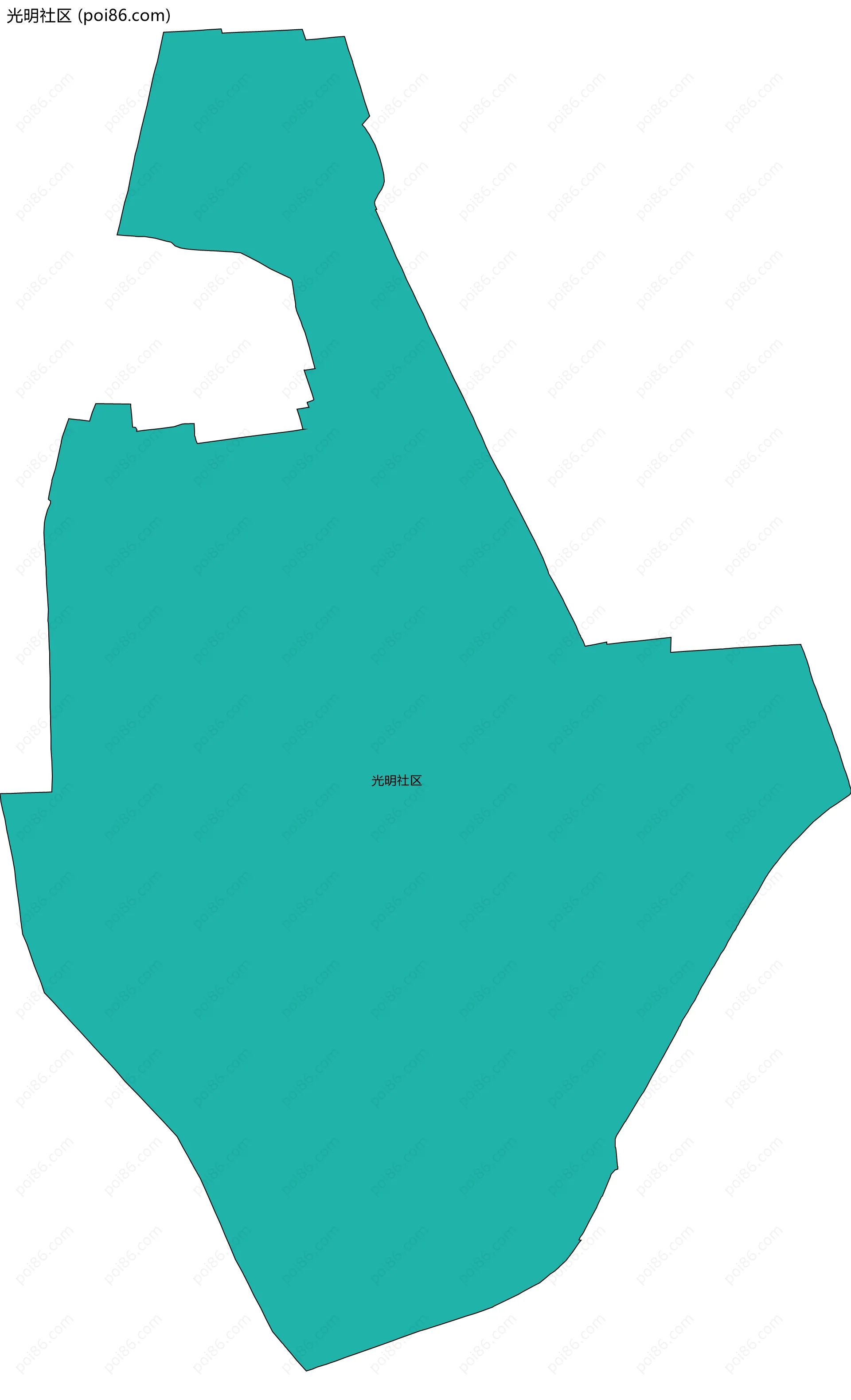 光明社区边界地图