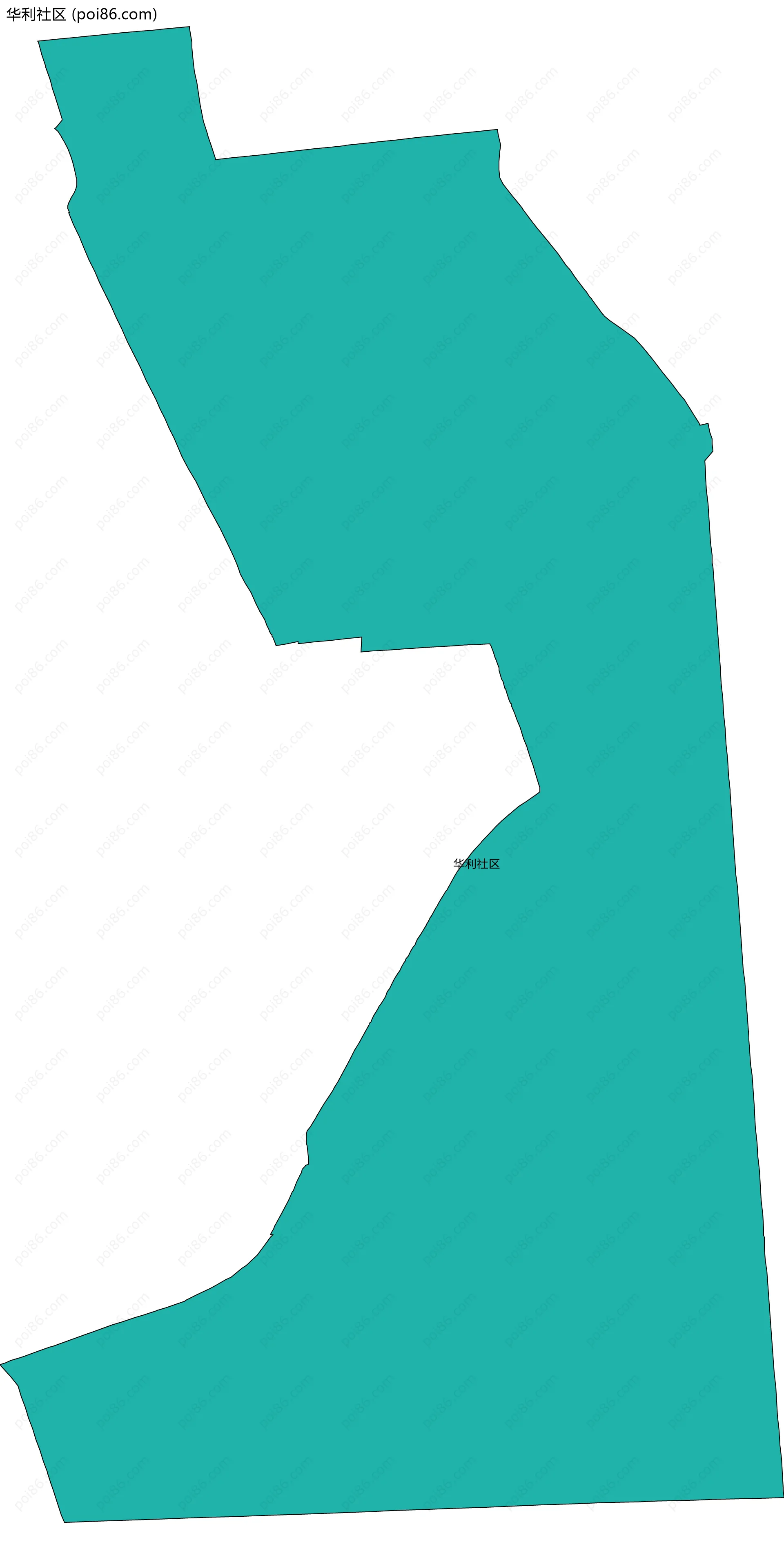 华利社区边界地图
