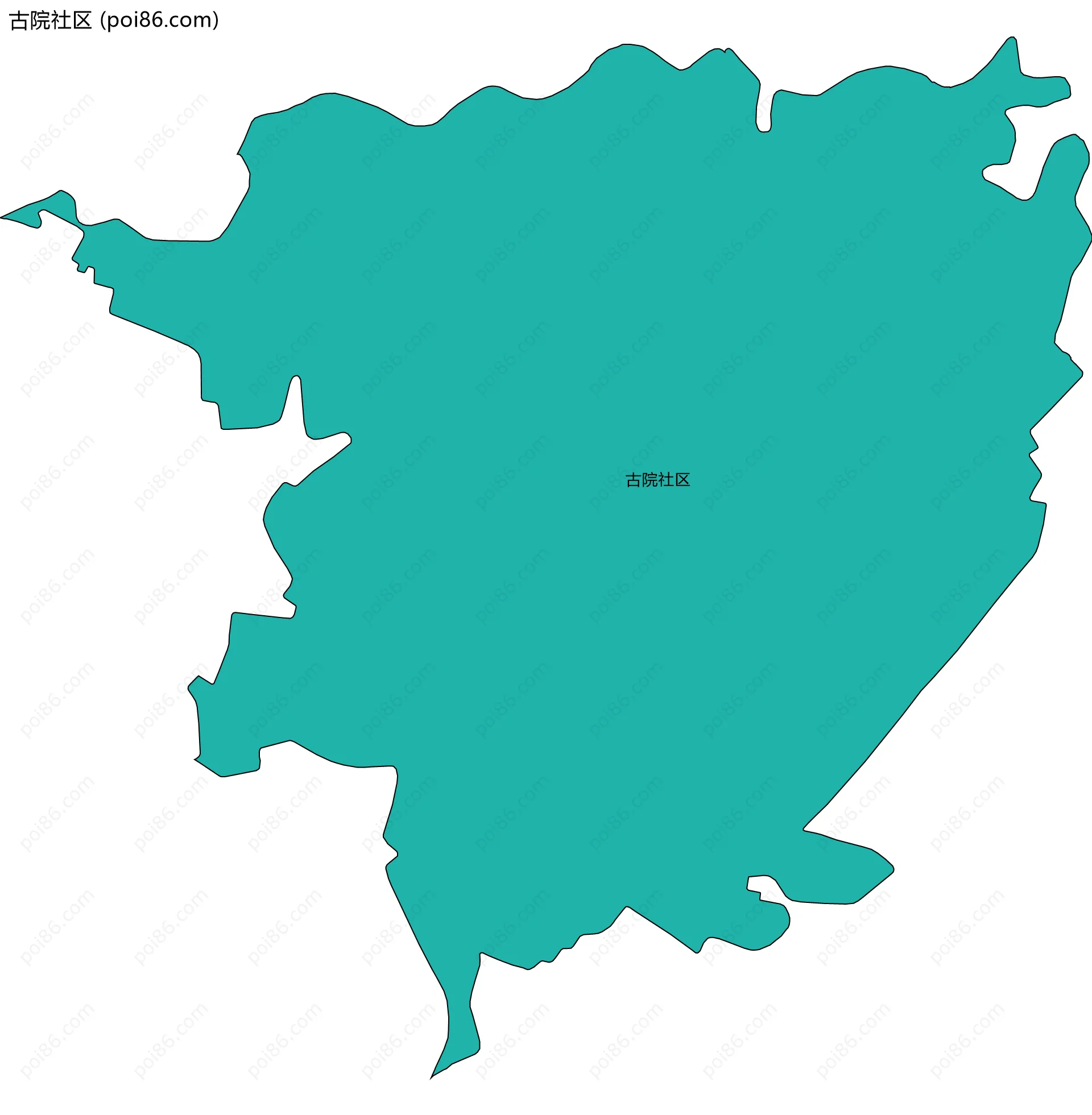 古院社区边界地图