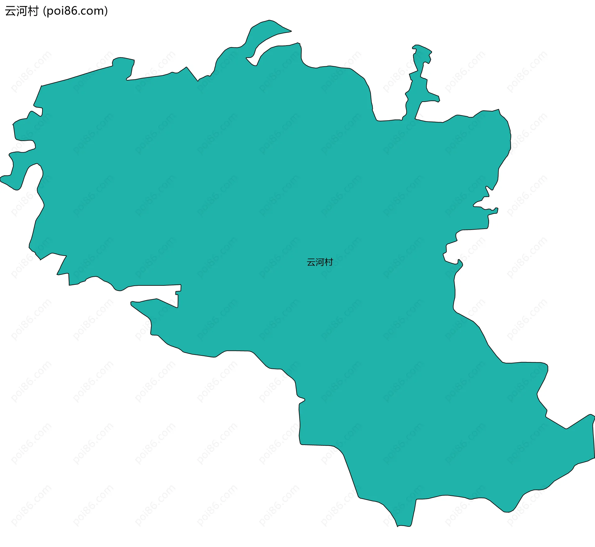 云河村边界地图