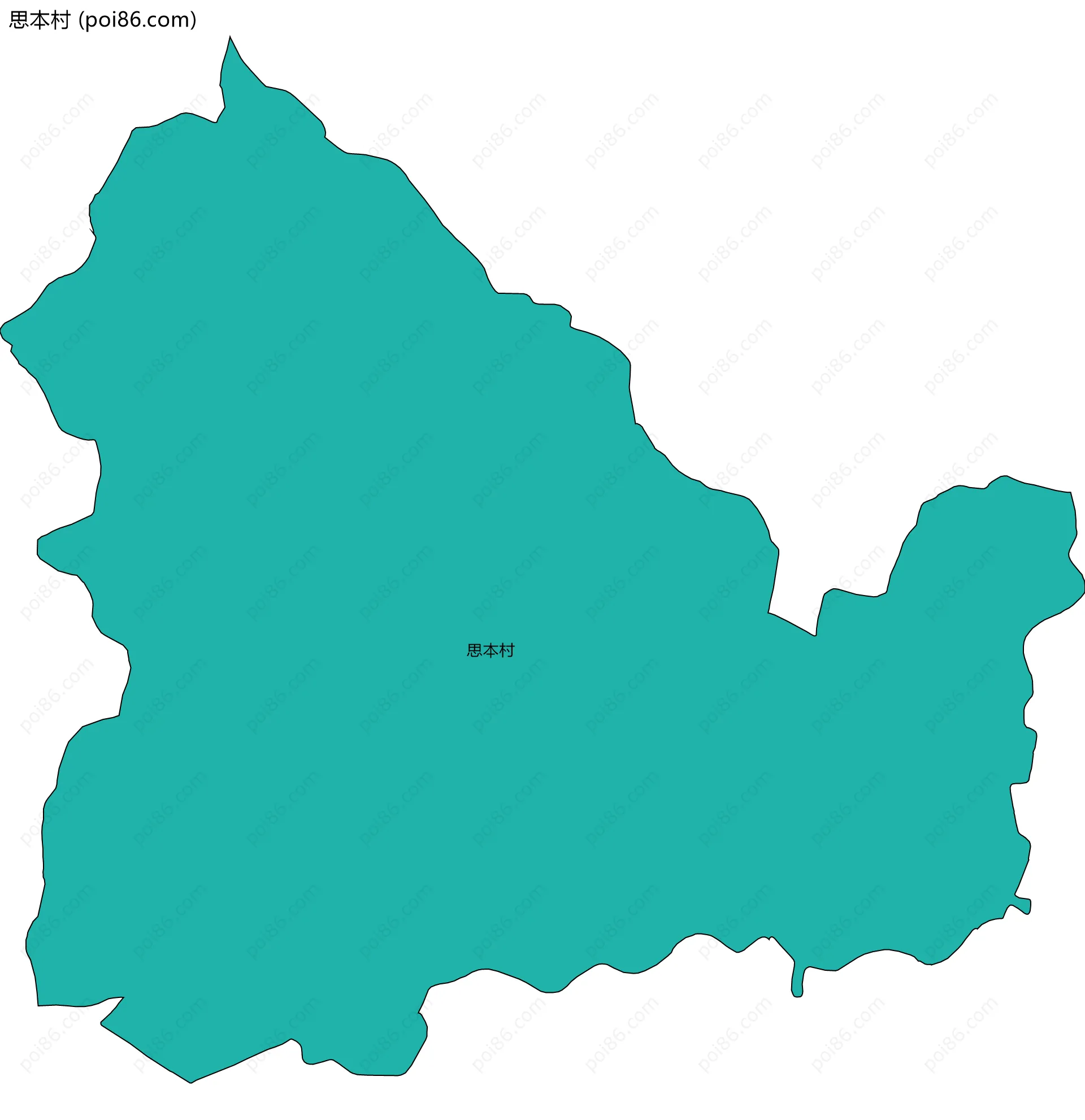思本村边界地图