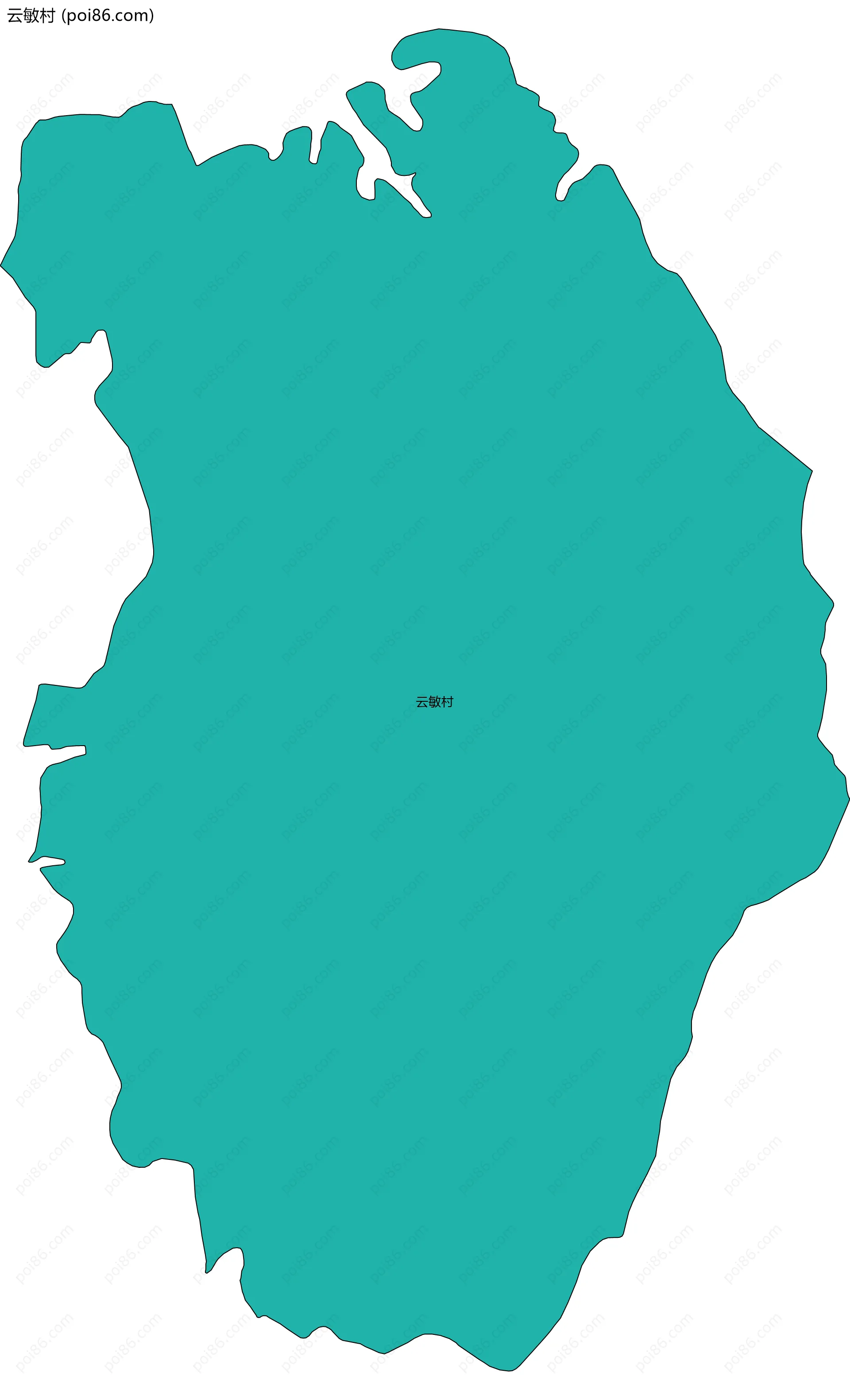 云敏村边界地图