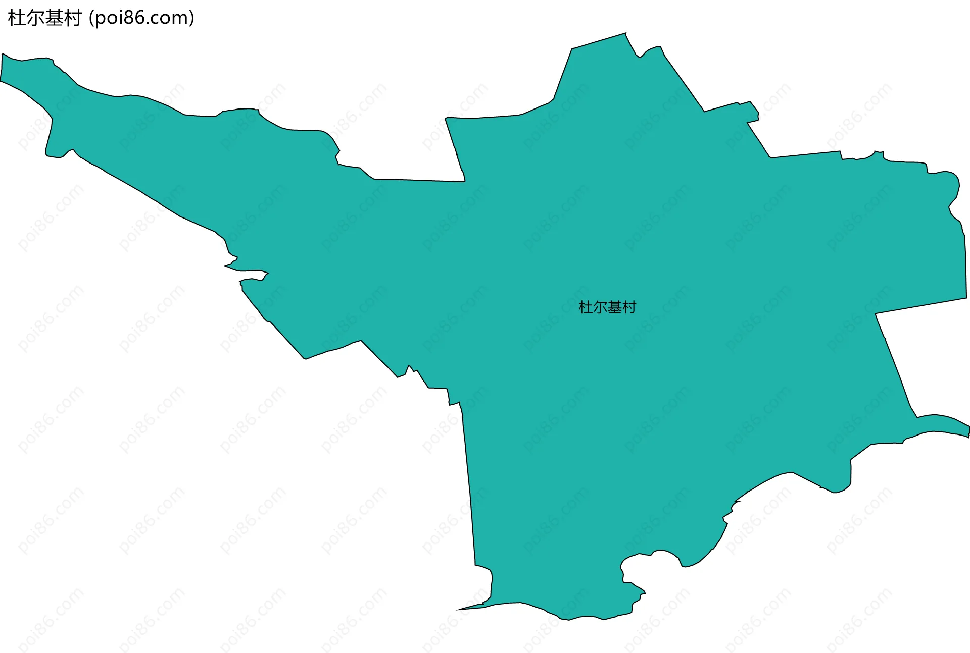 杜尔基村边界地图