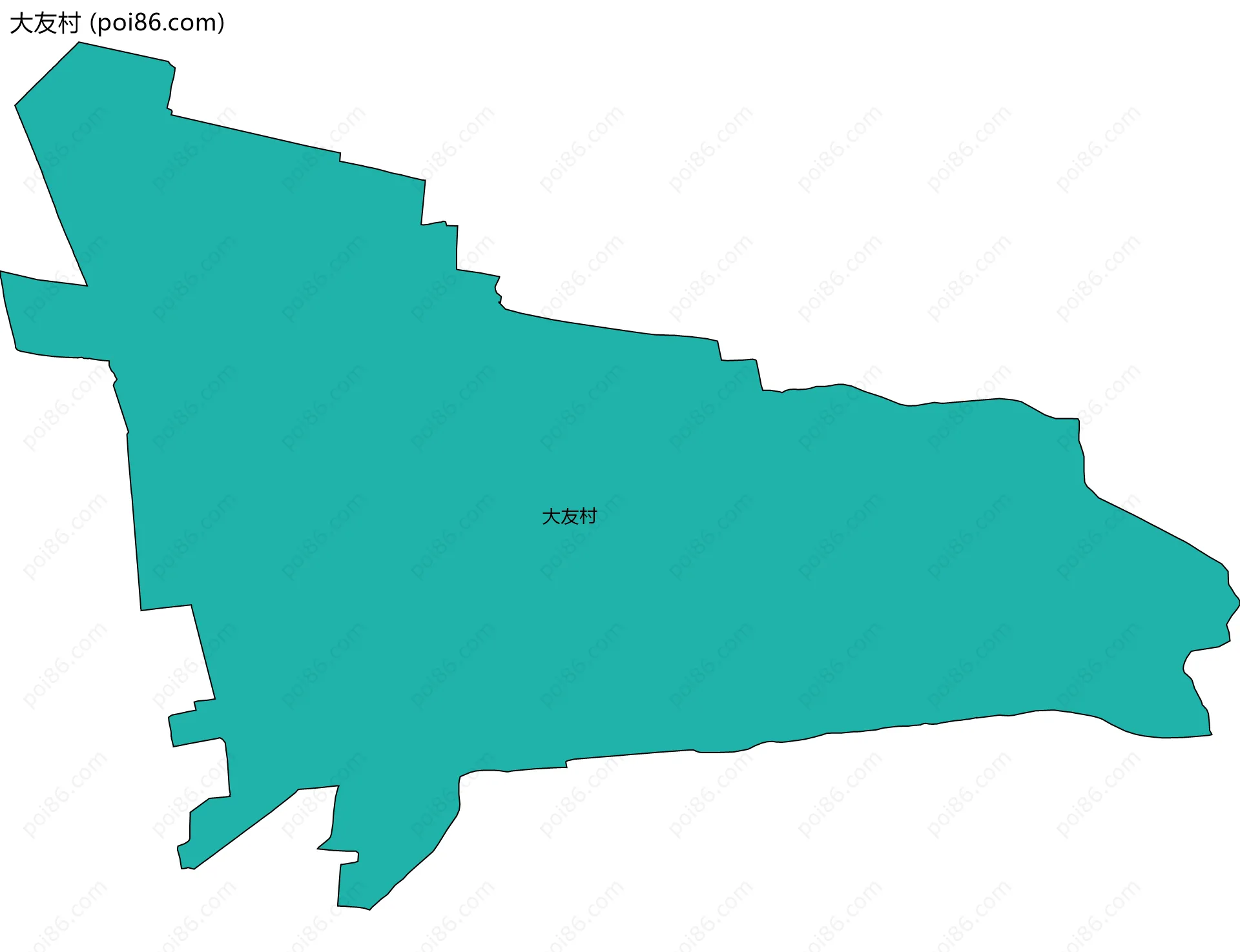 大友村边界地图
