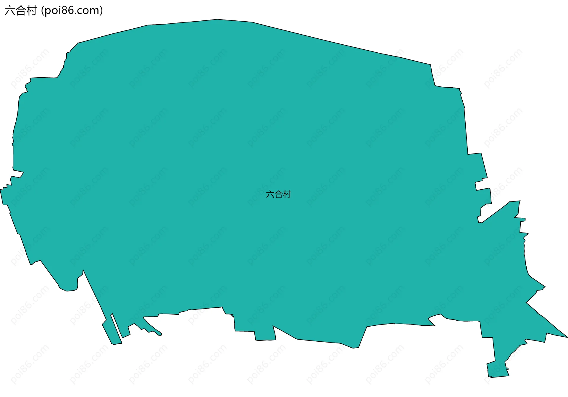 六合村边界地图