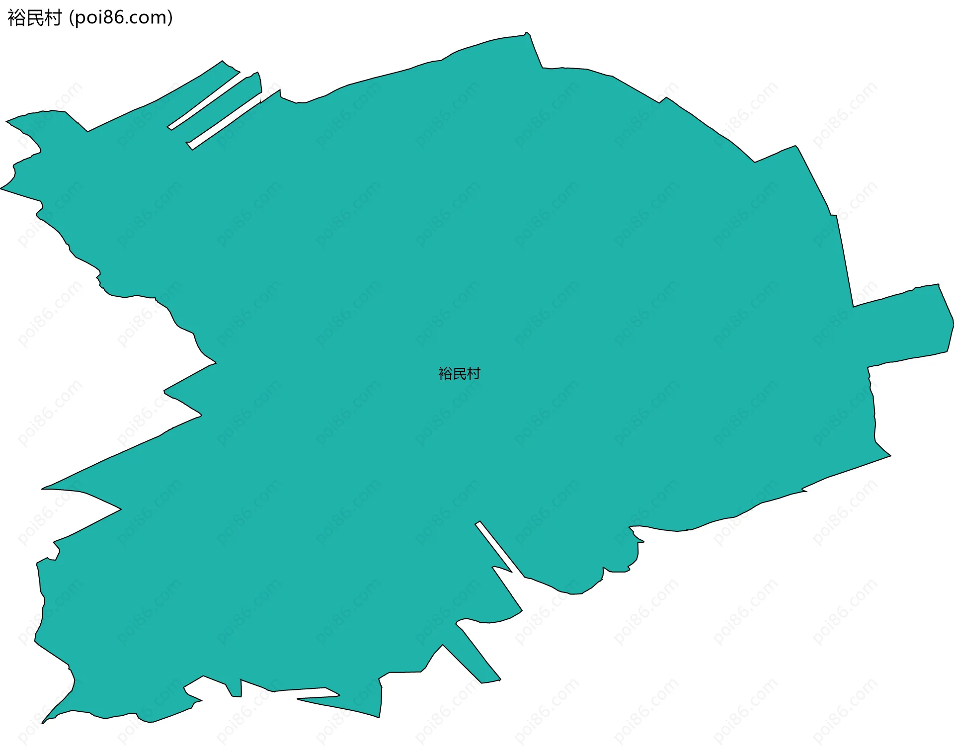裕民村边界地图