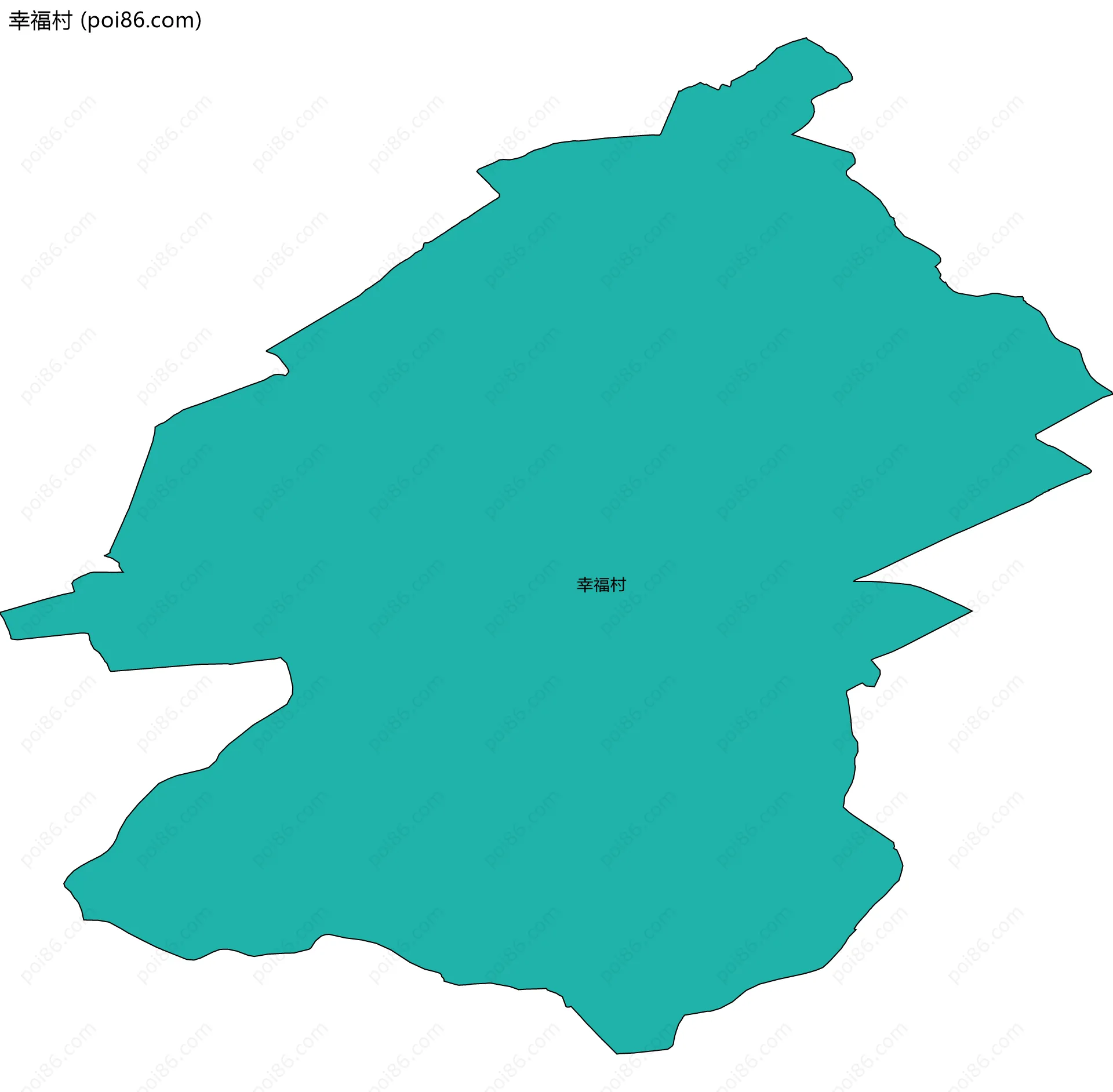 幸福村边界地图