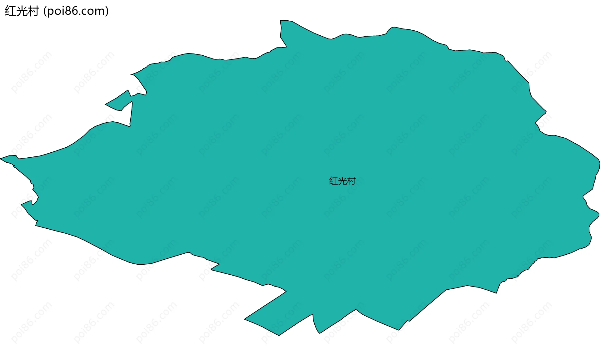 红光村边界地图