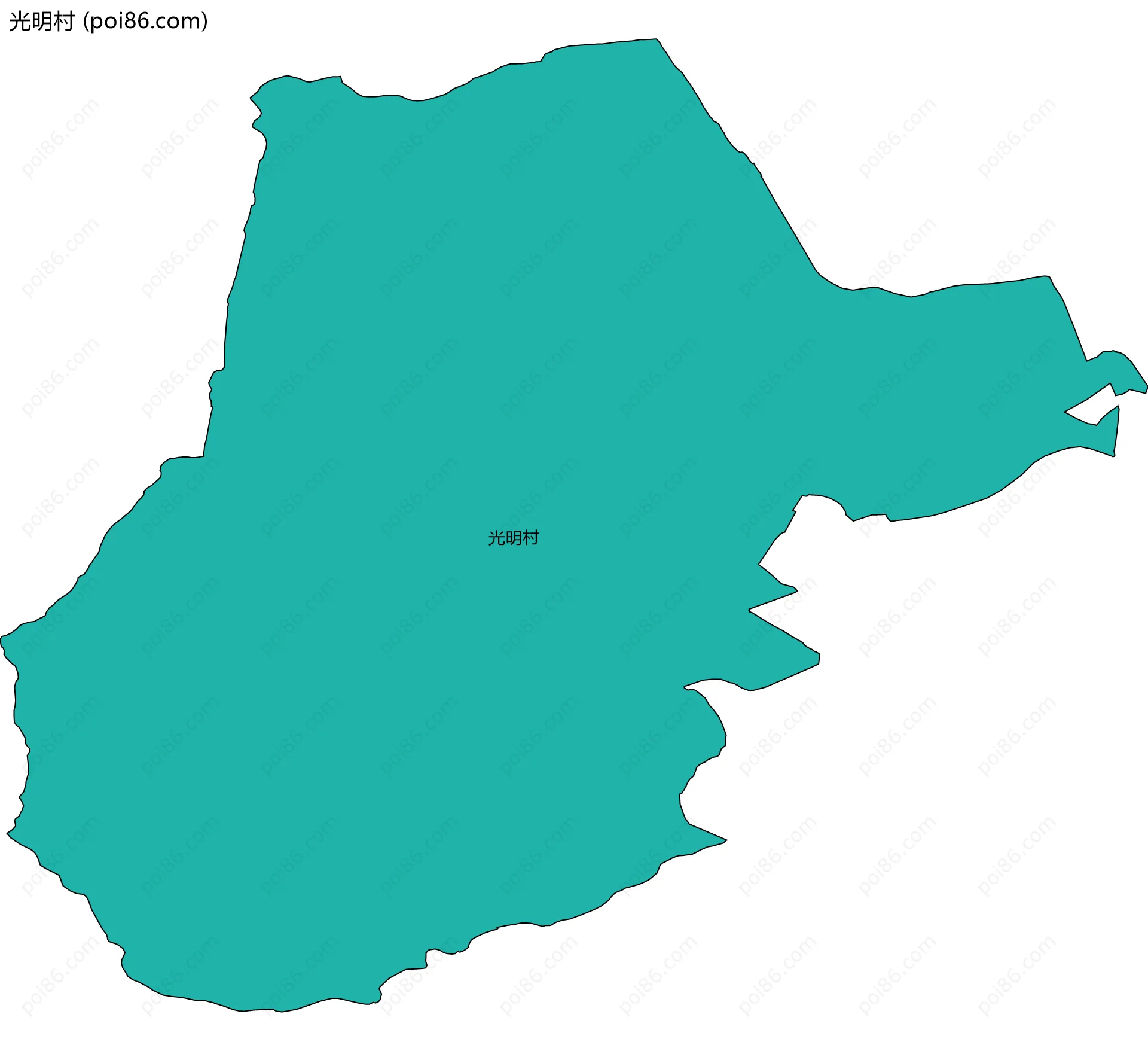 光明村边界地图