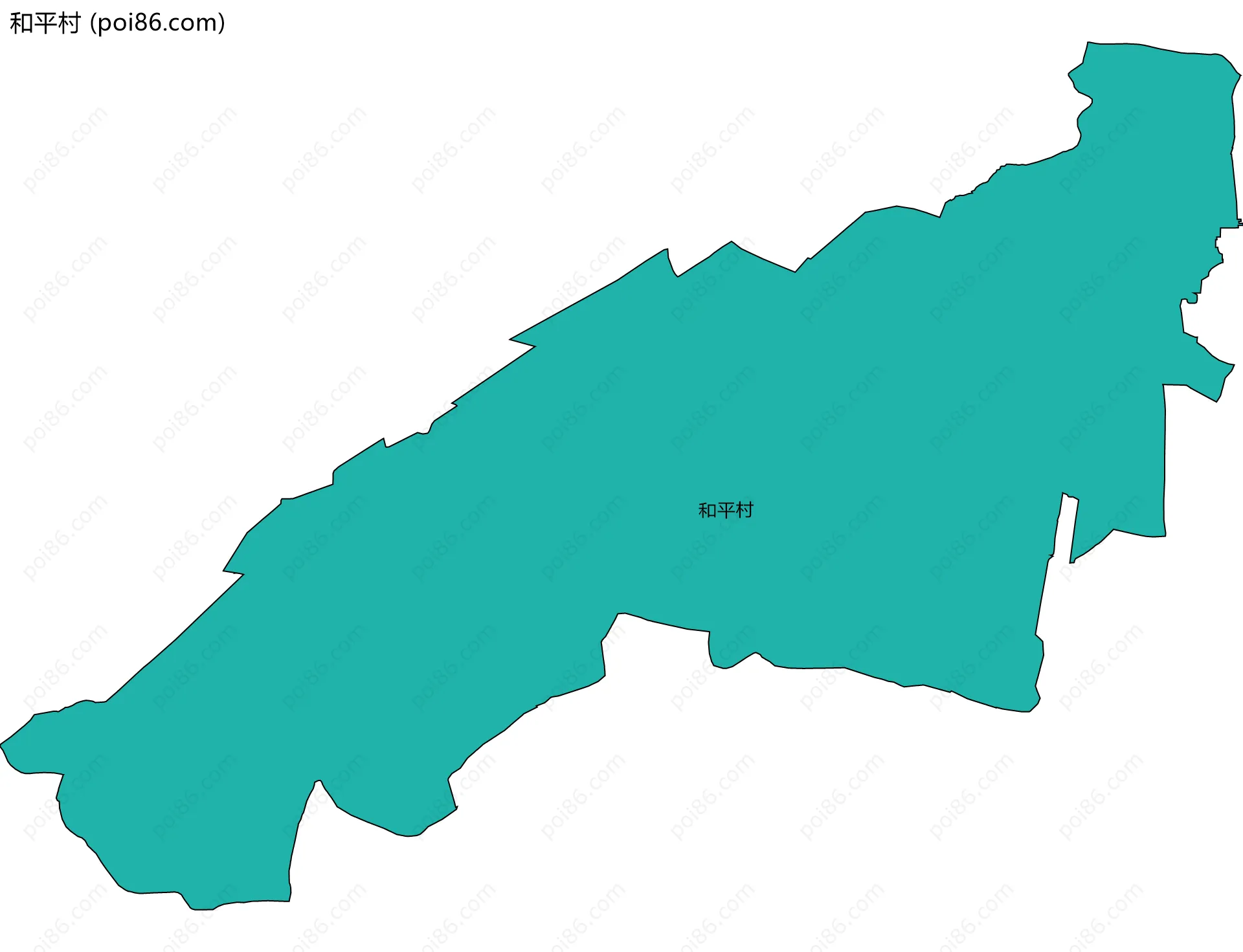 和平村边界地图