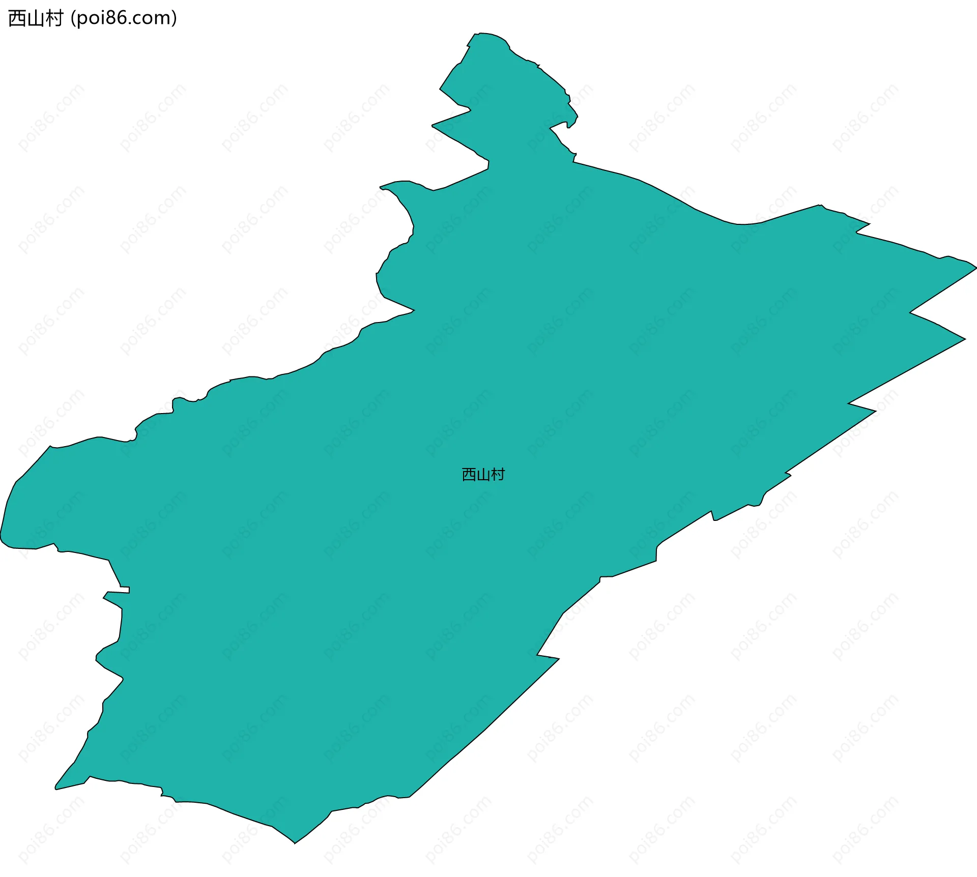 西山村边界地图