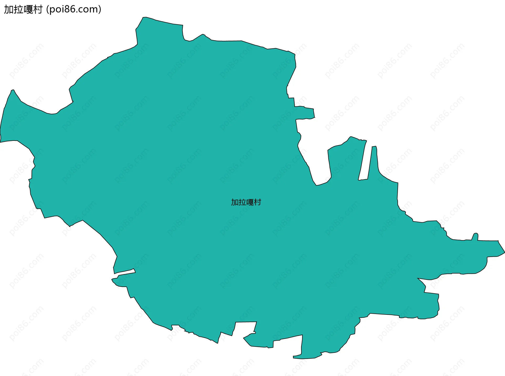 加拉嘎村边界地图