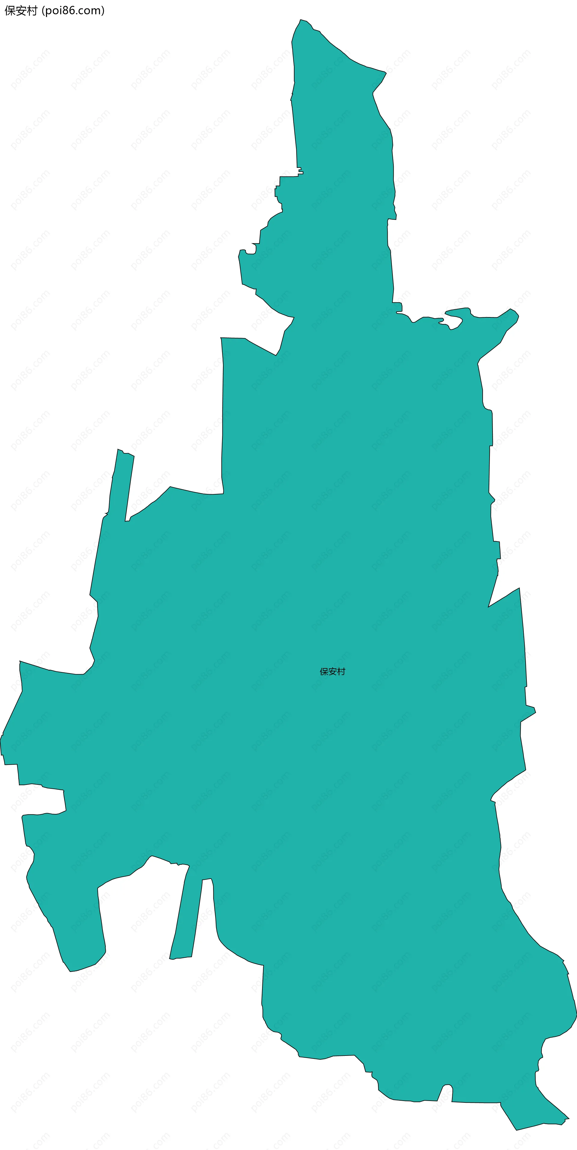 保安村边界地图