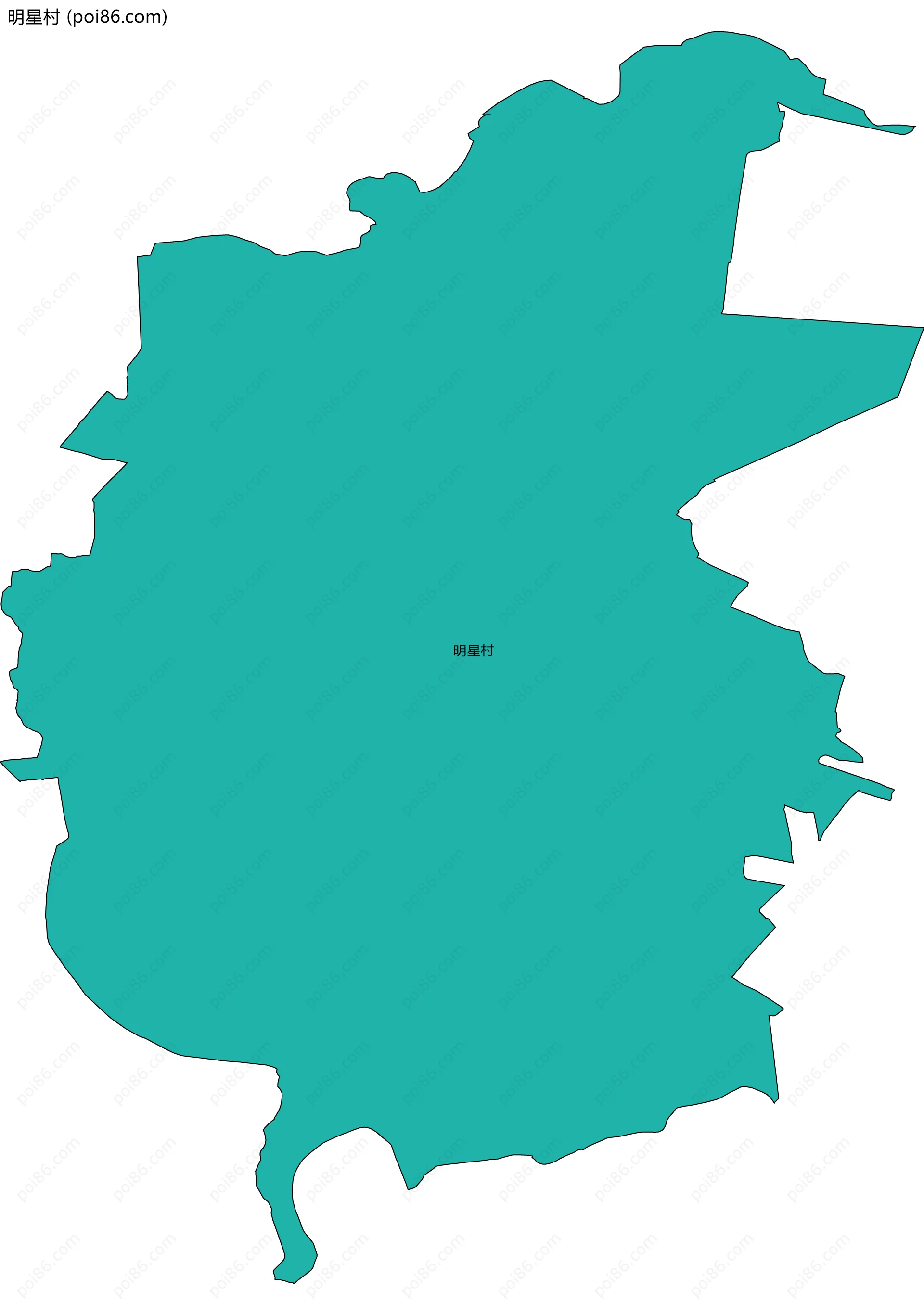明星村边界地图