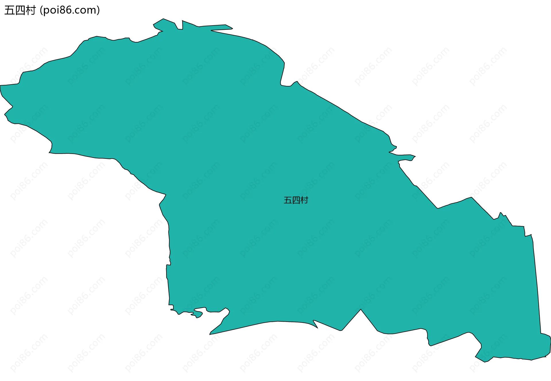 五四村边界地图