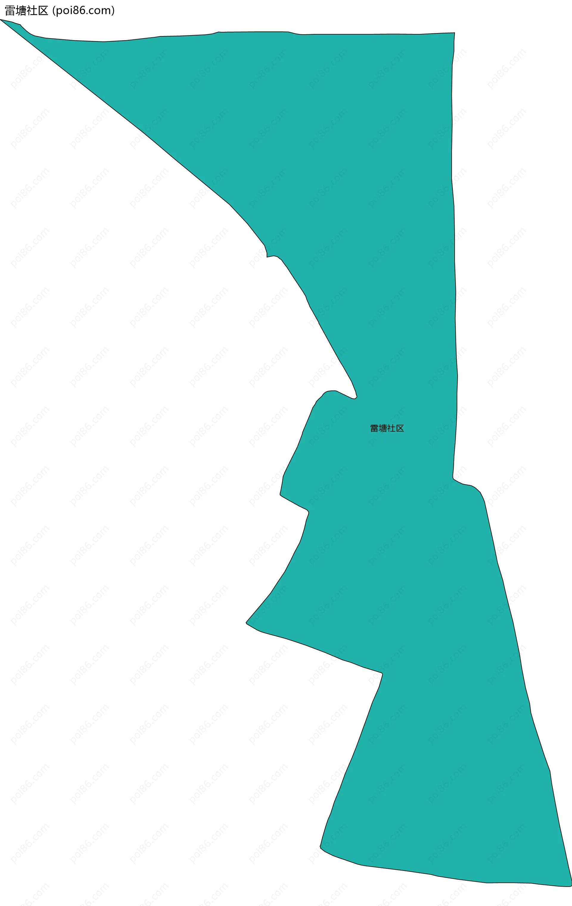 雷塘社区边界地图