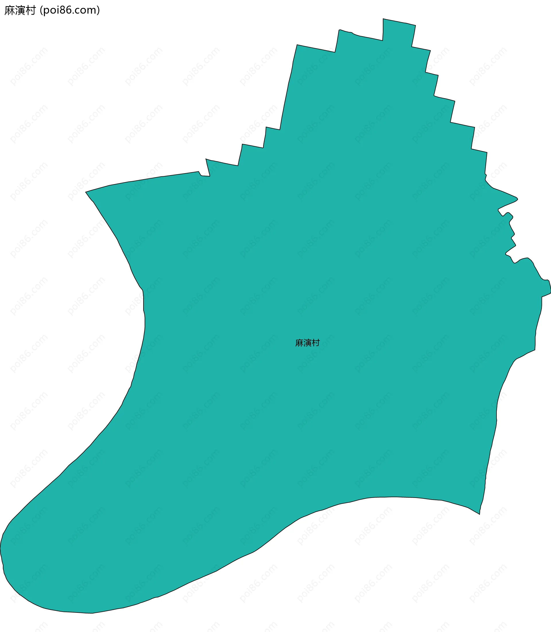 麻演村边界地图
