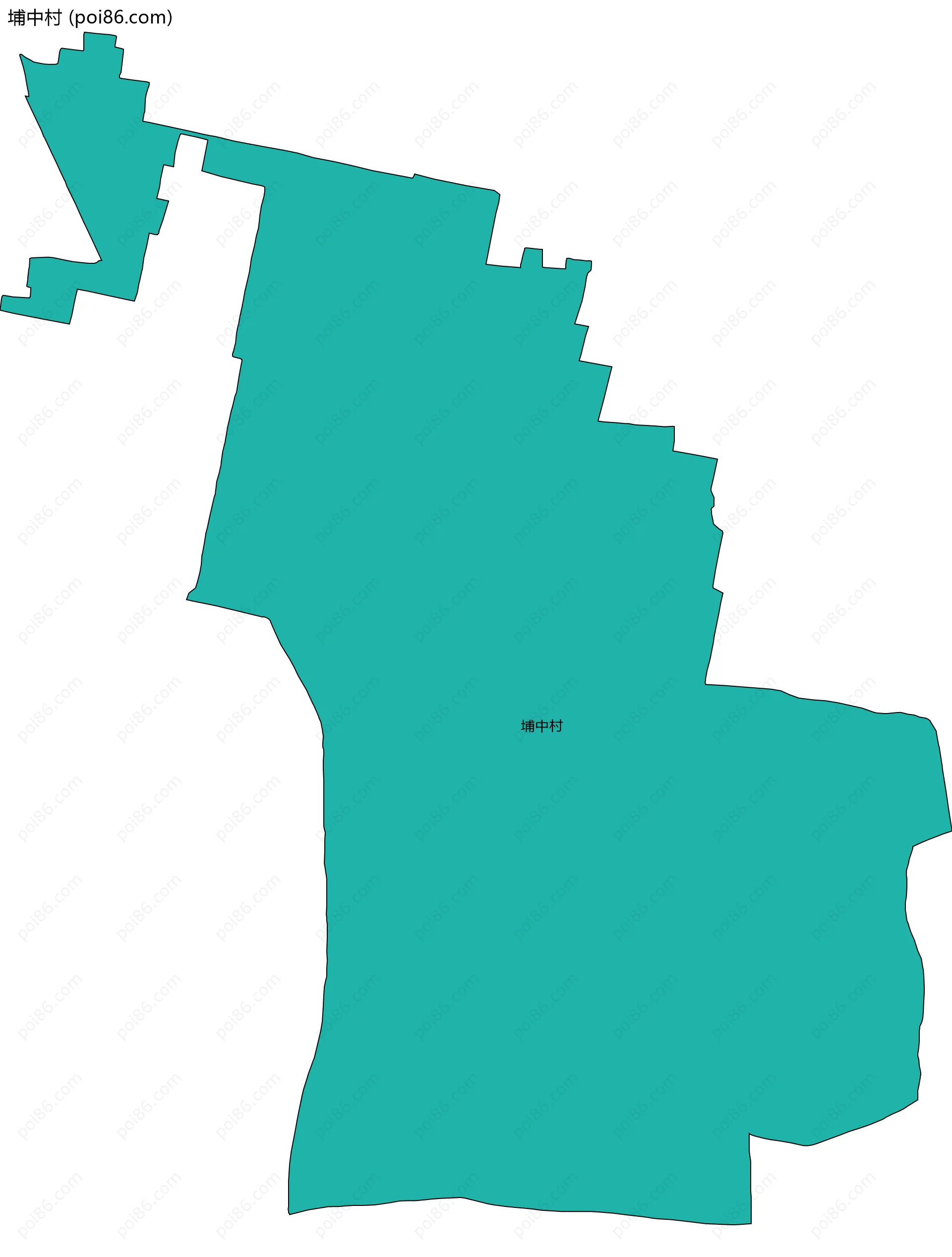 埔中村边界地图