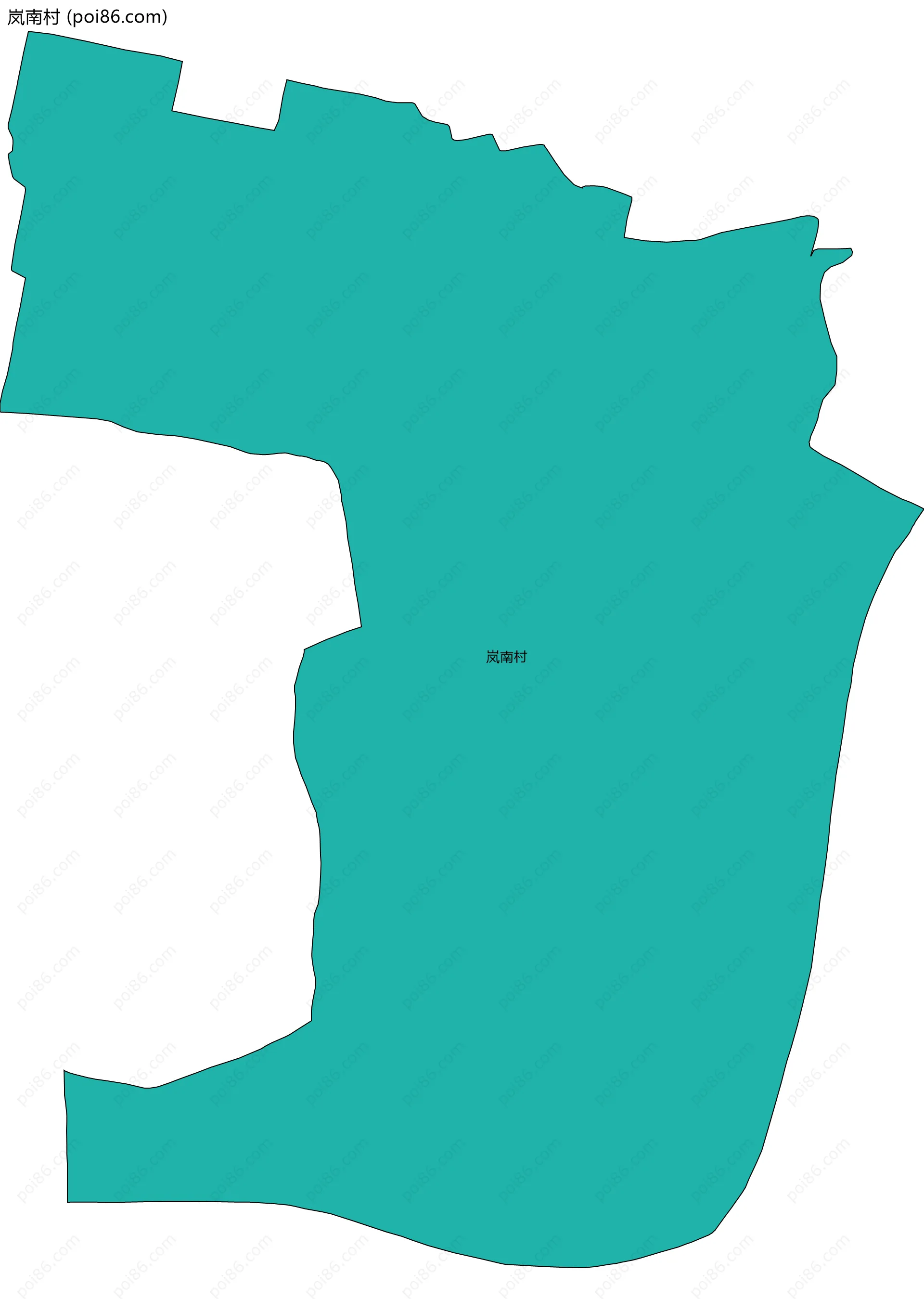 岚南村边界地图