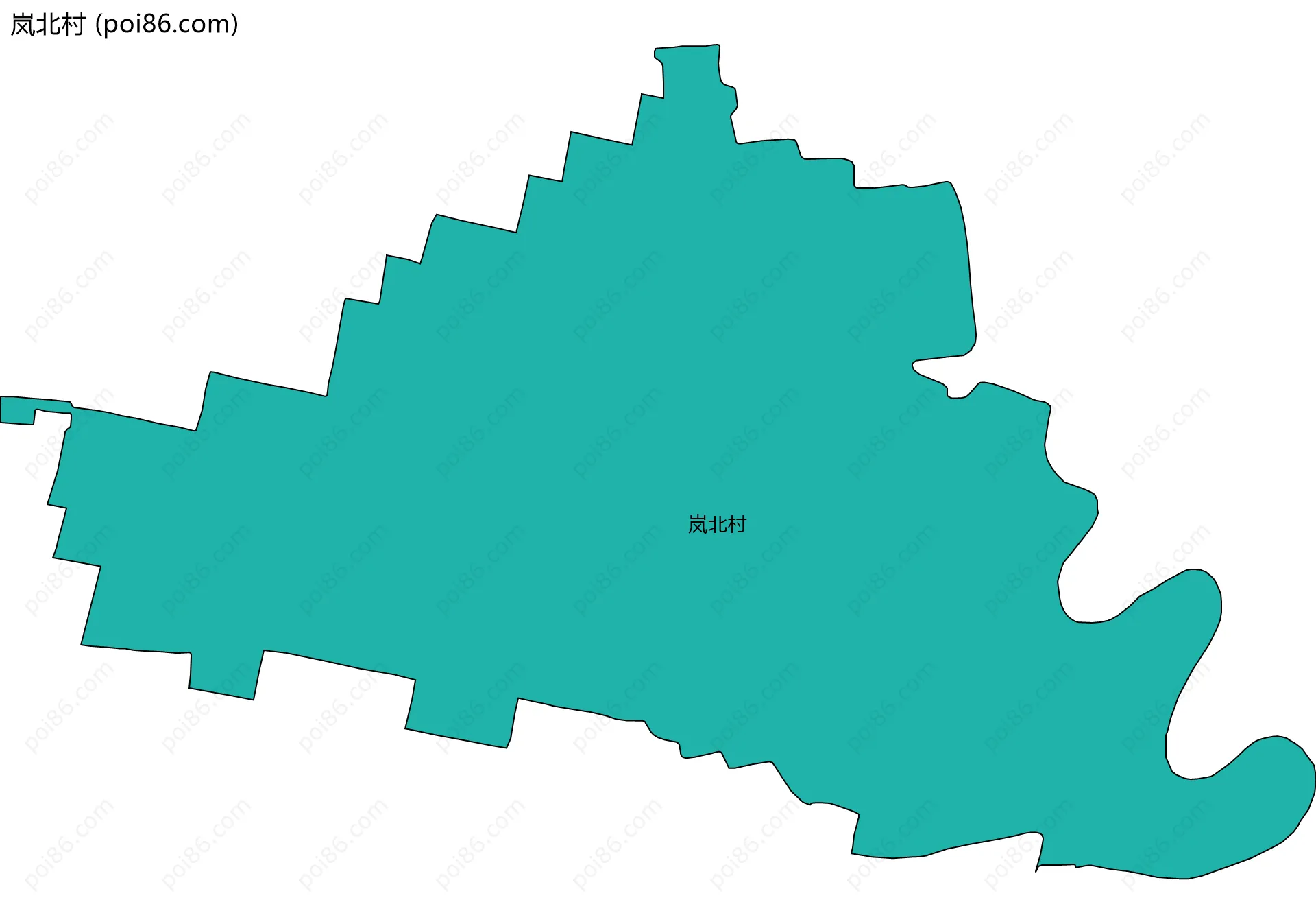 岚北村边界地图
