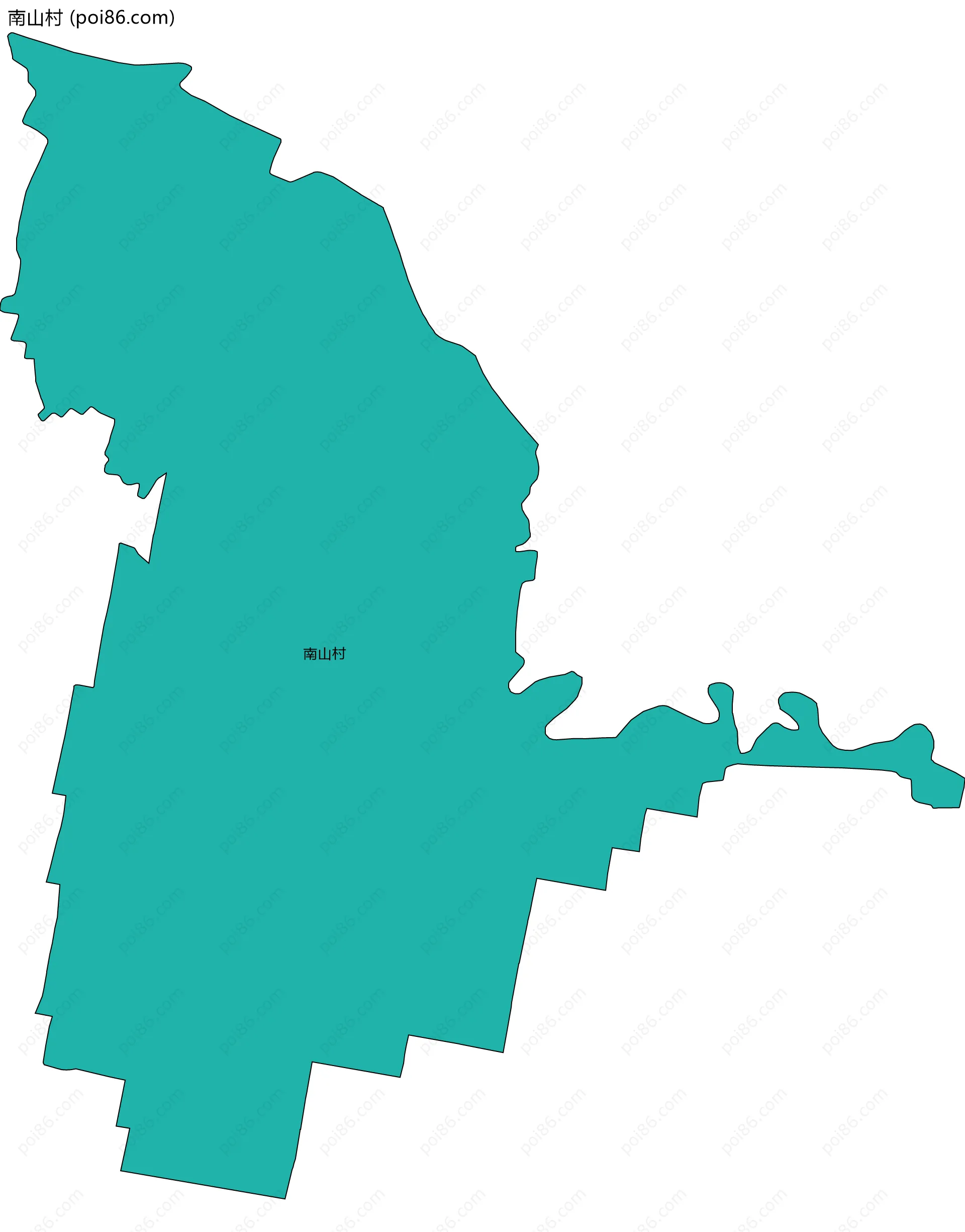 南山村边界地图