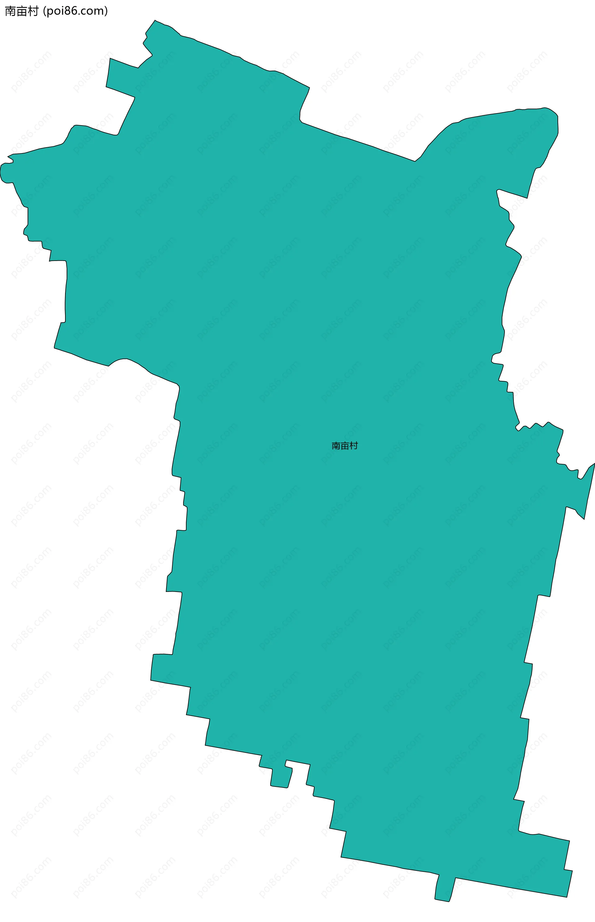 南亩村边界地图