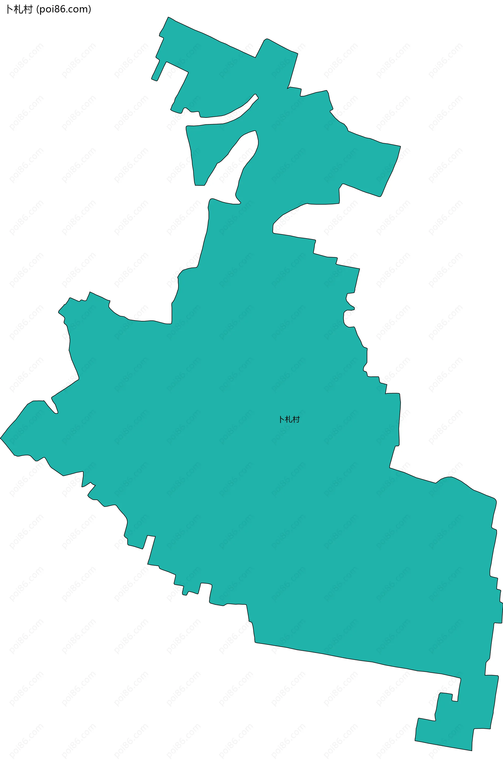 卜札村边界地图