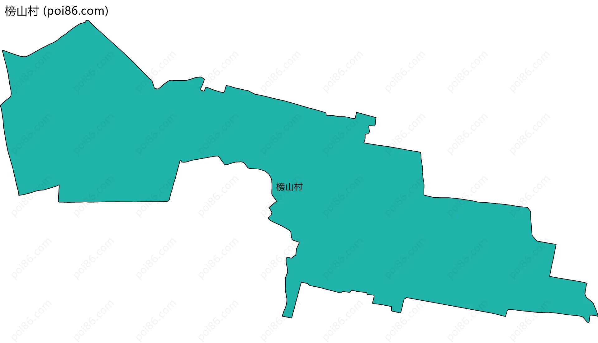 榜山村边界地图