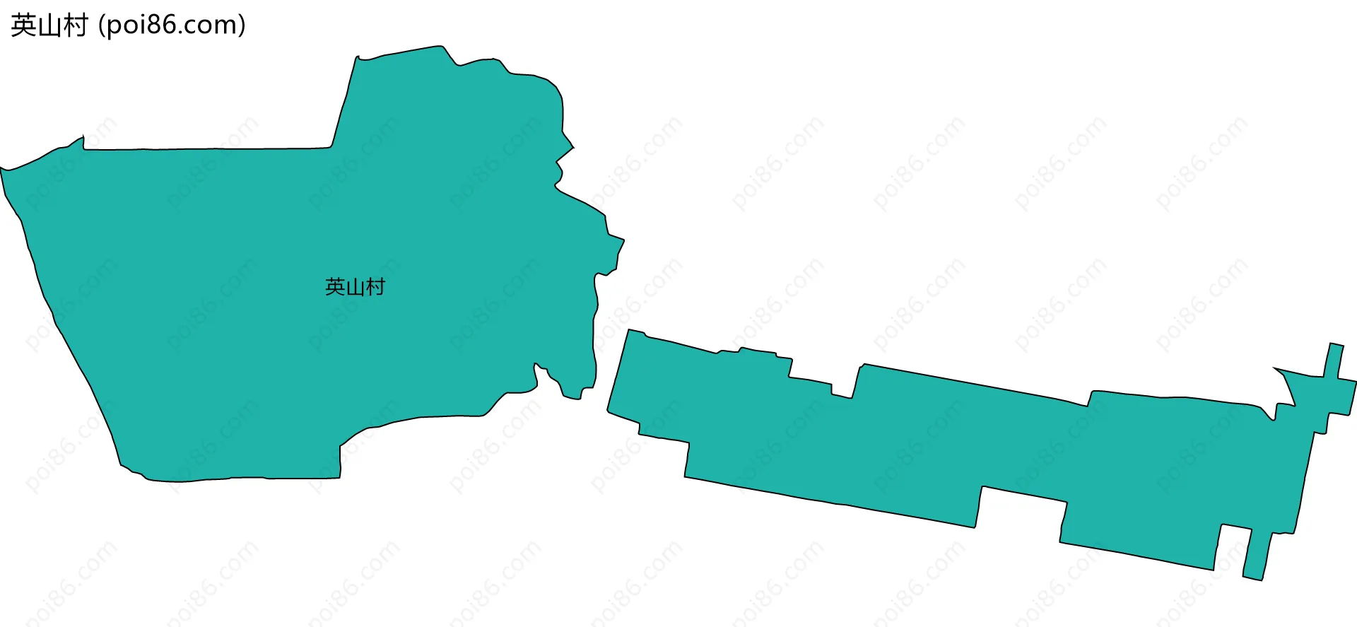 英山村边界地图