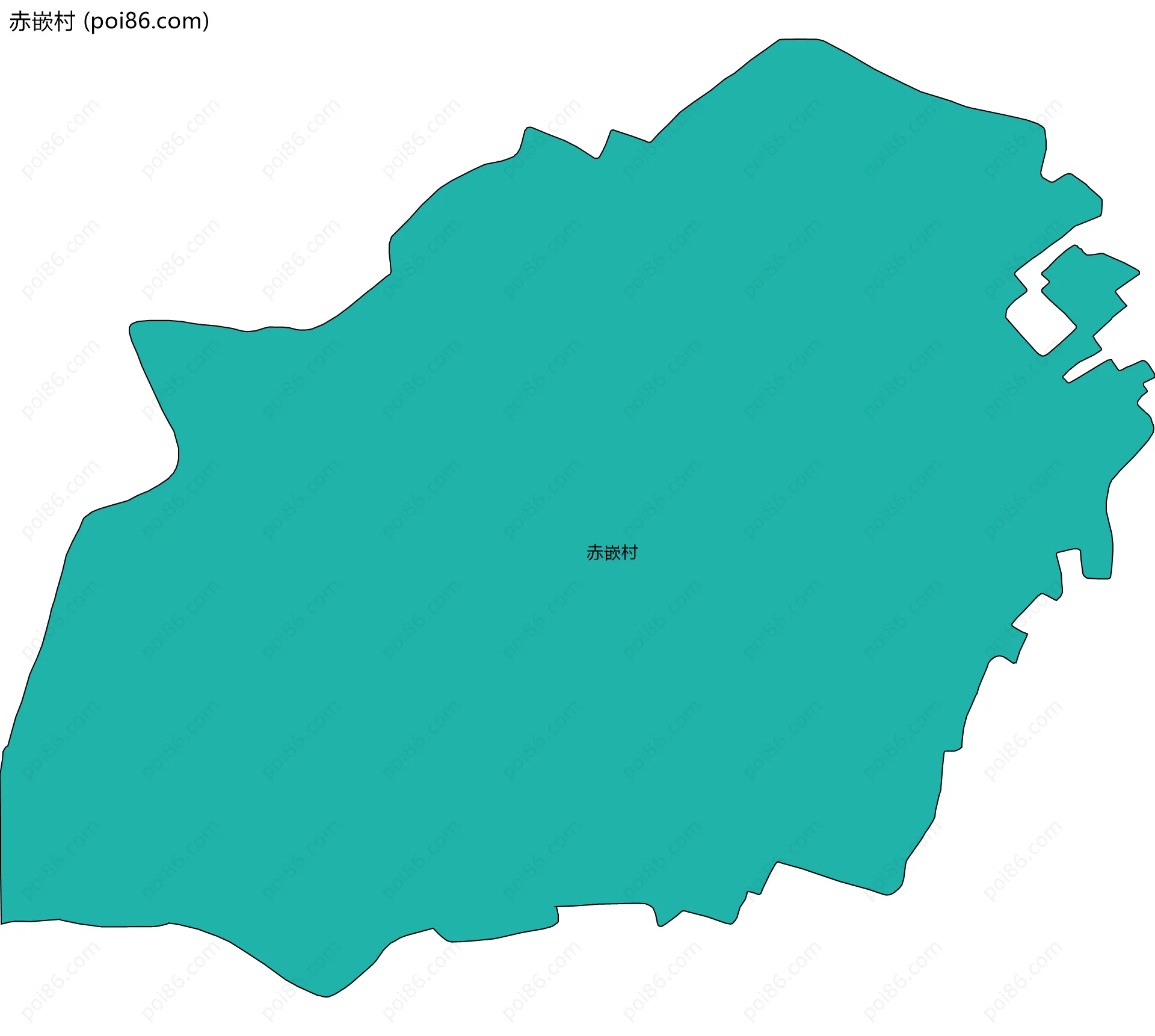 赤嵌村边界地图