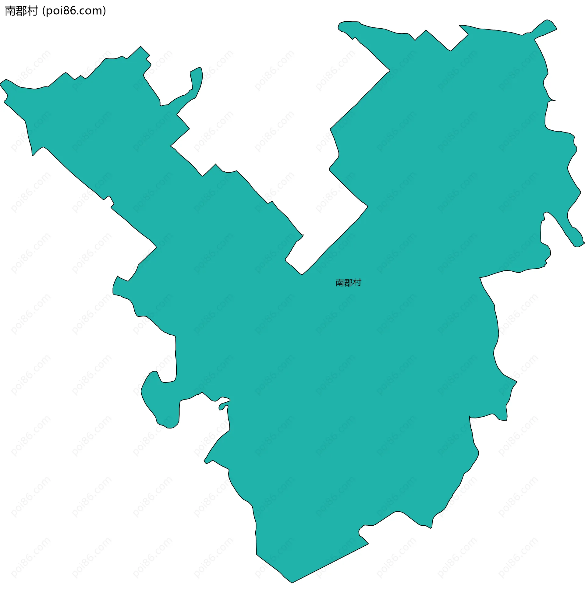 南郡村边界地图