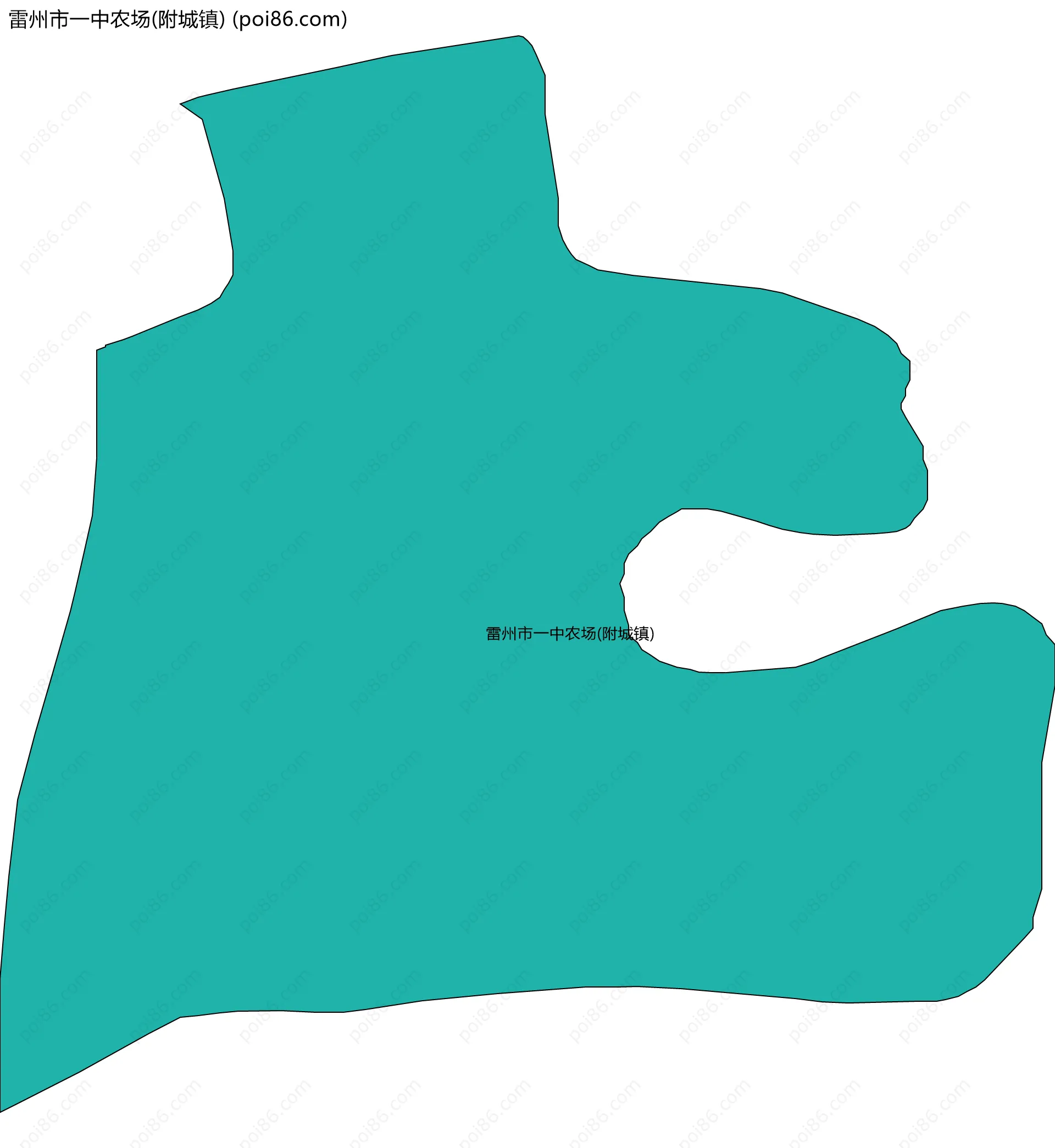 雷州市一中农场(附城镇)边界地图