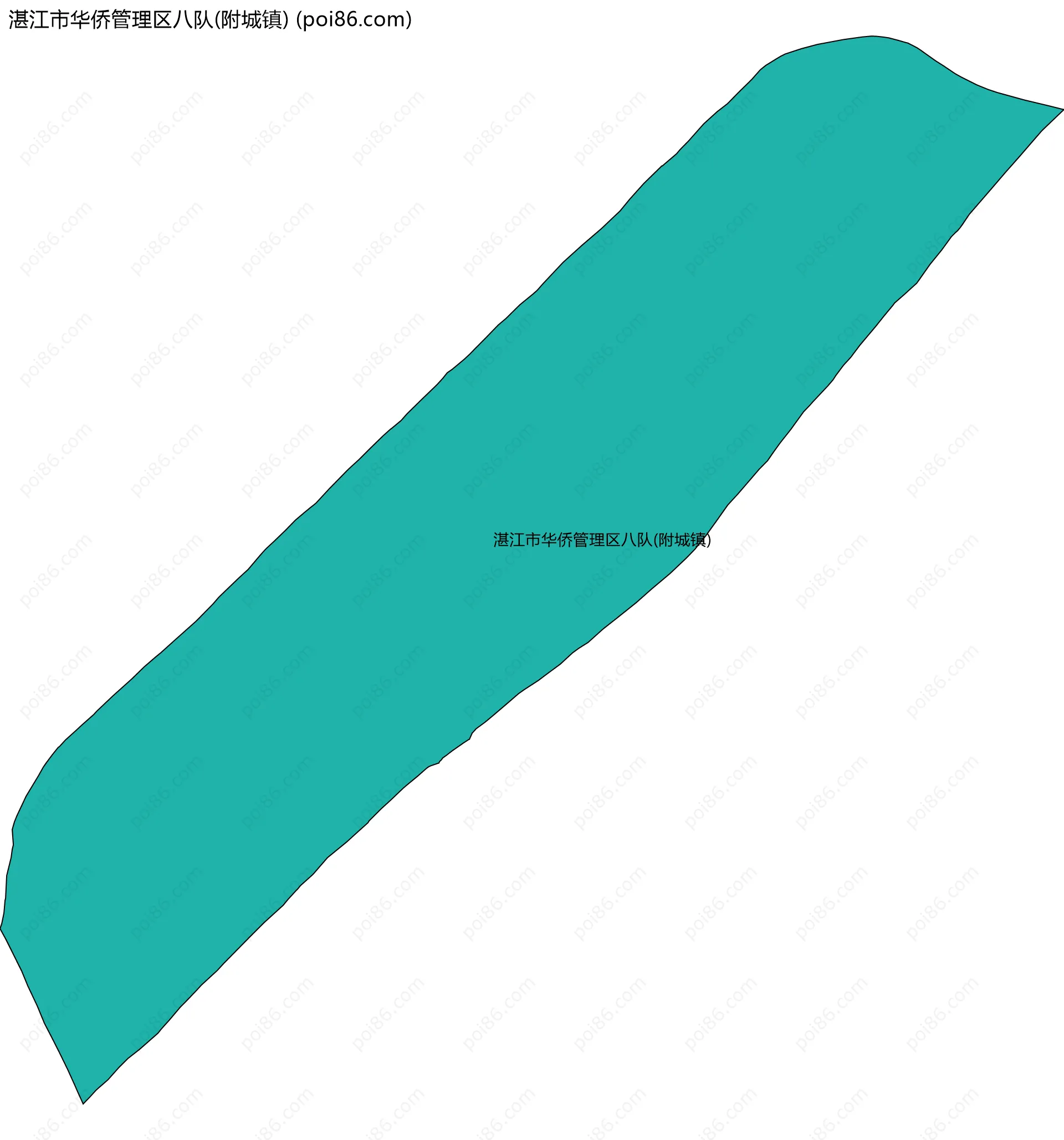 湛江市华侨管理区八队(附城镇)边界地图