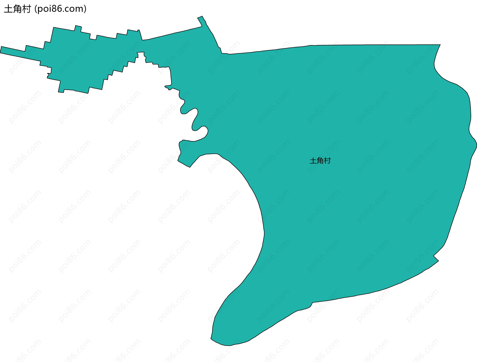 土角村边界地图