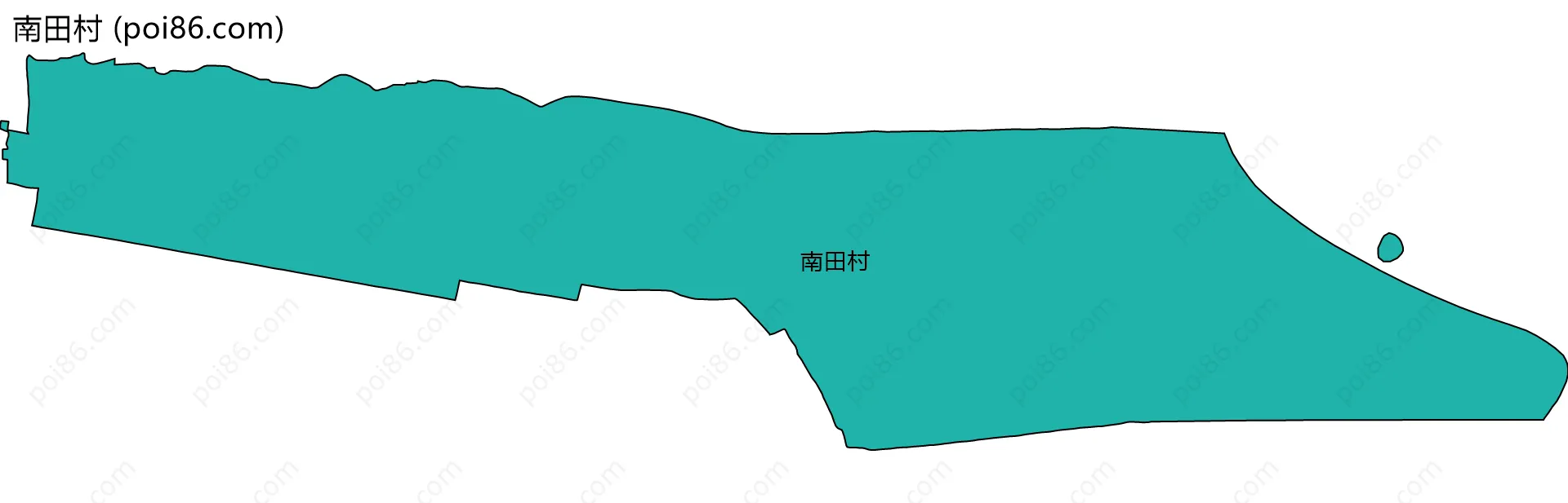 南田村边界地图