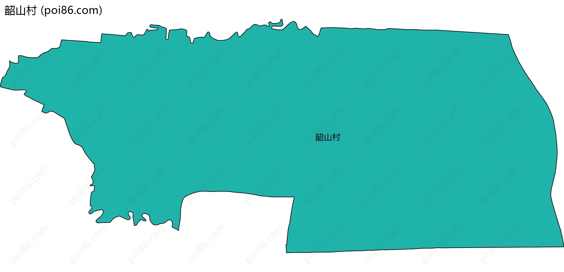 韶山村边界地图