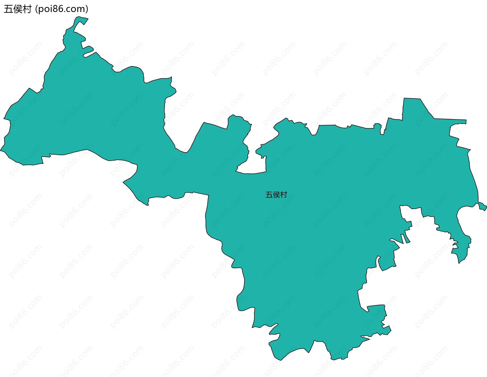 五侯村边界地图