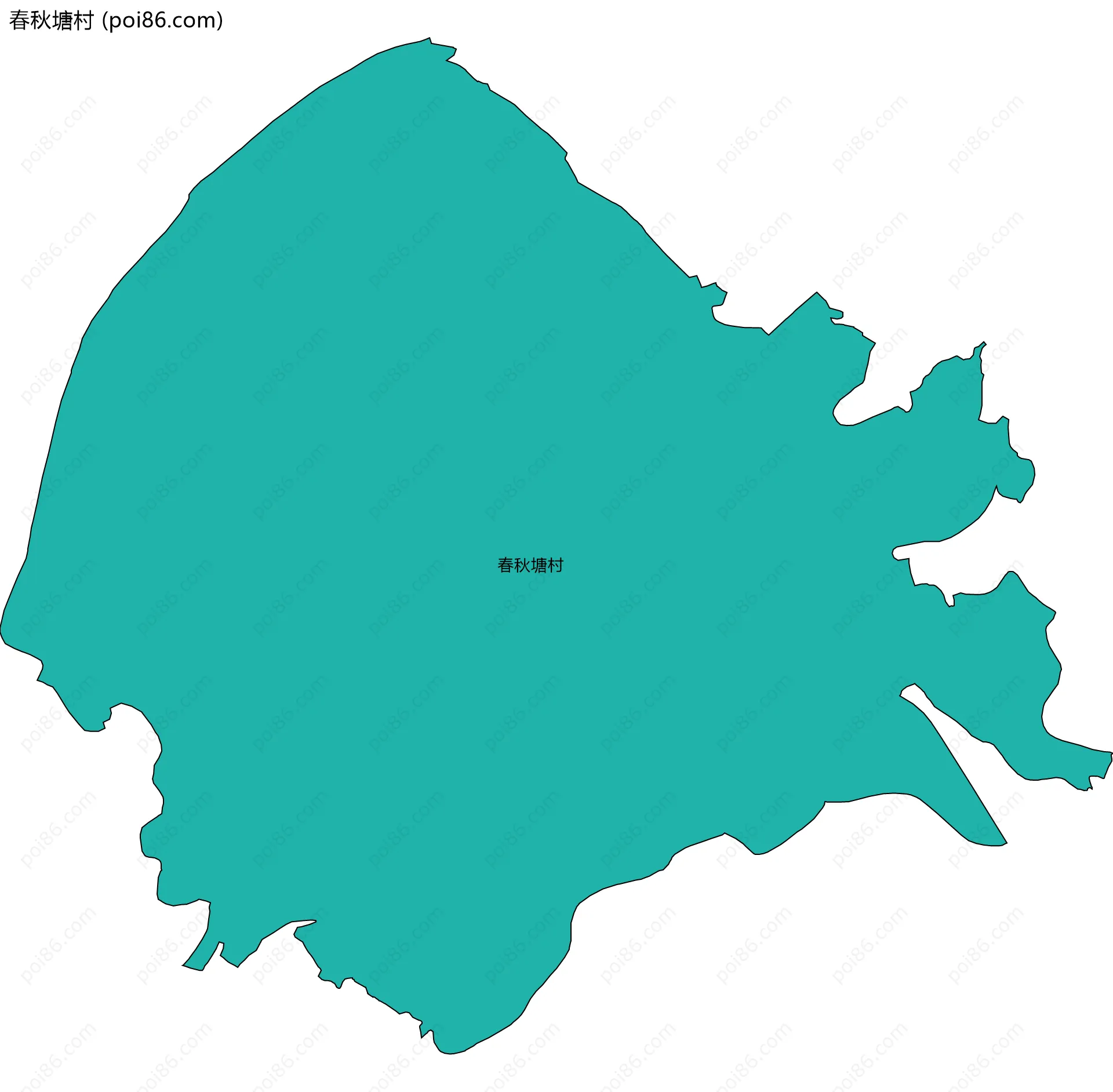 春秋塘村边界地图