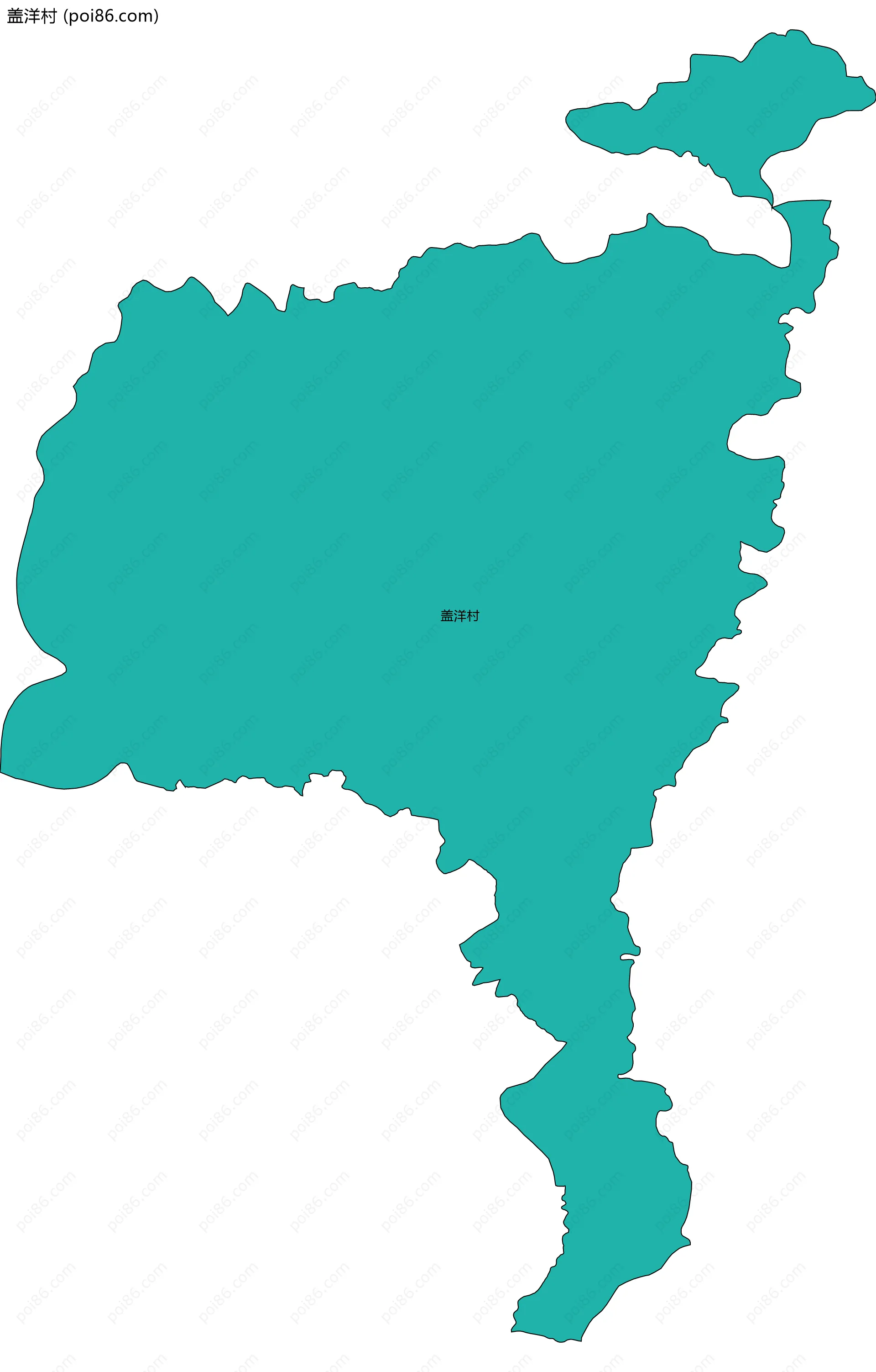 盖洋村边界地图