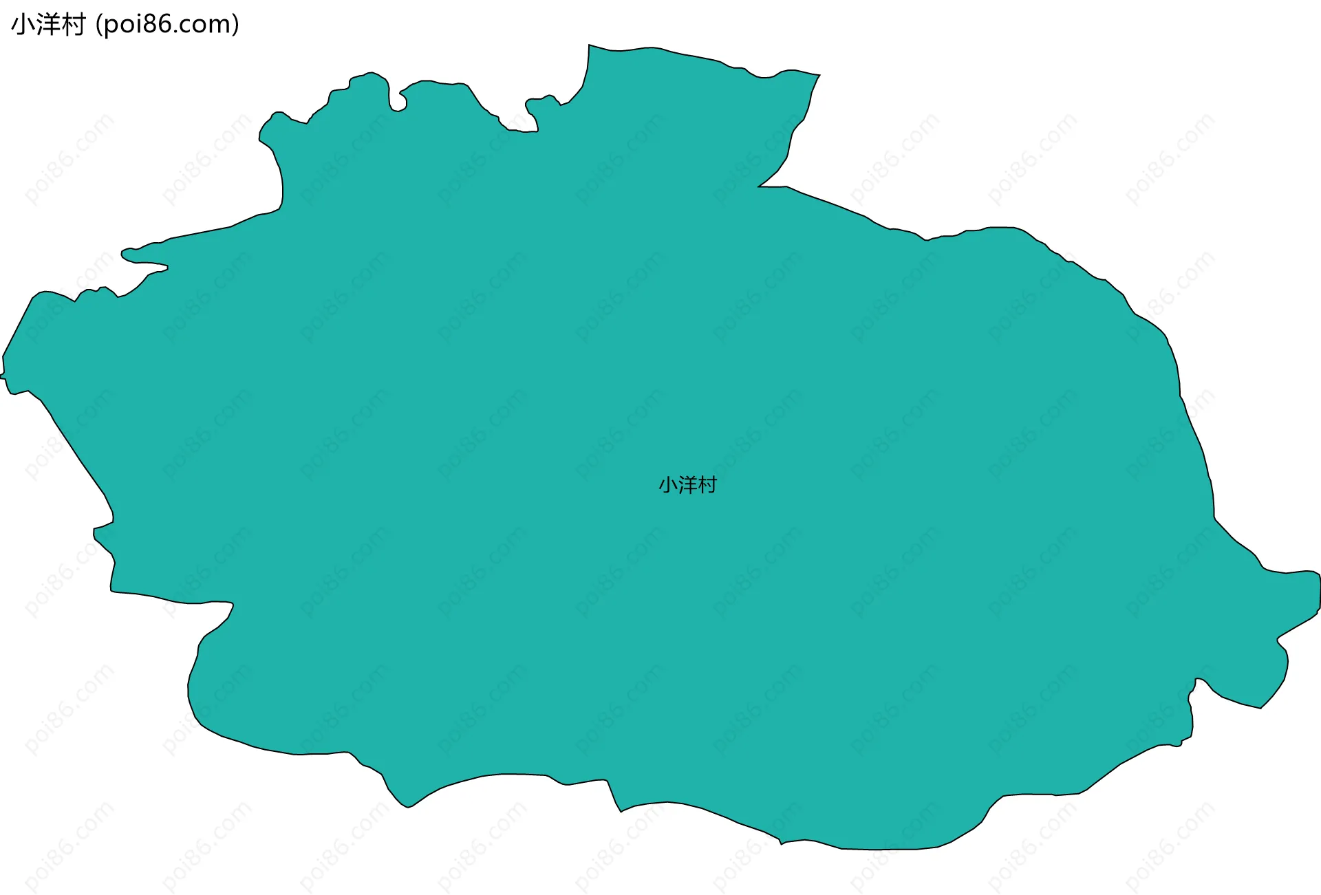 小洋村边界地图