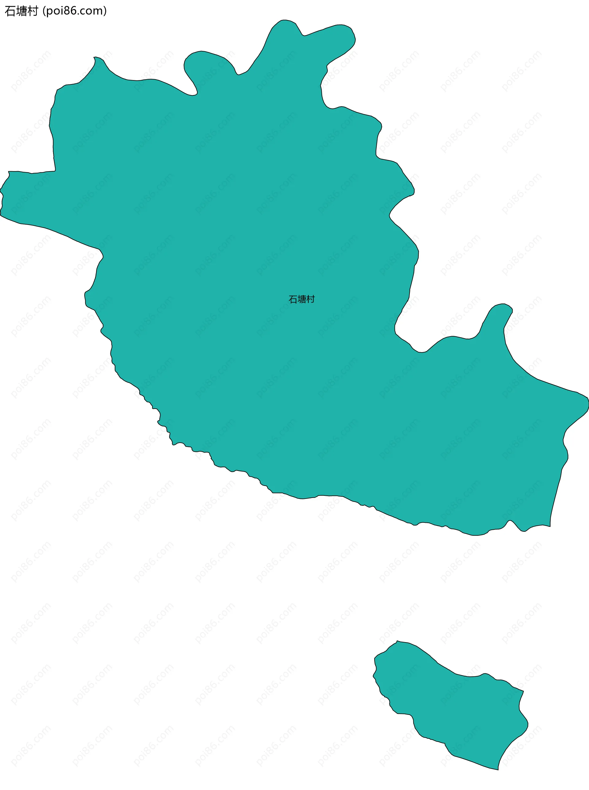 石塘村边界地图