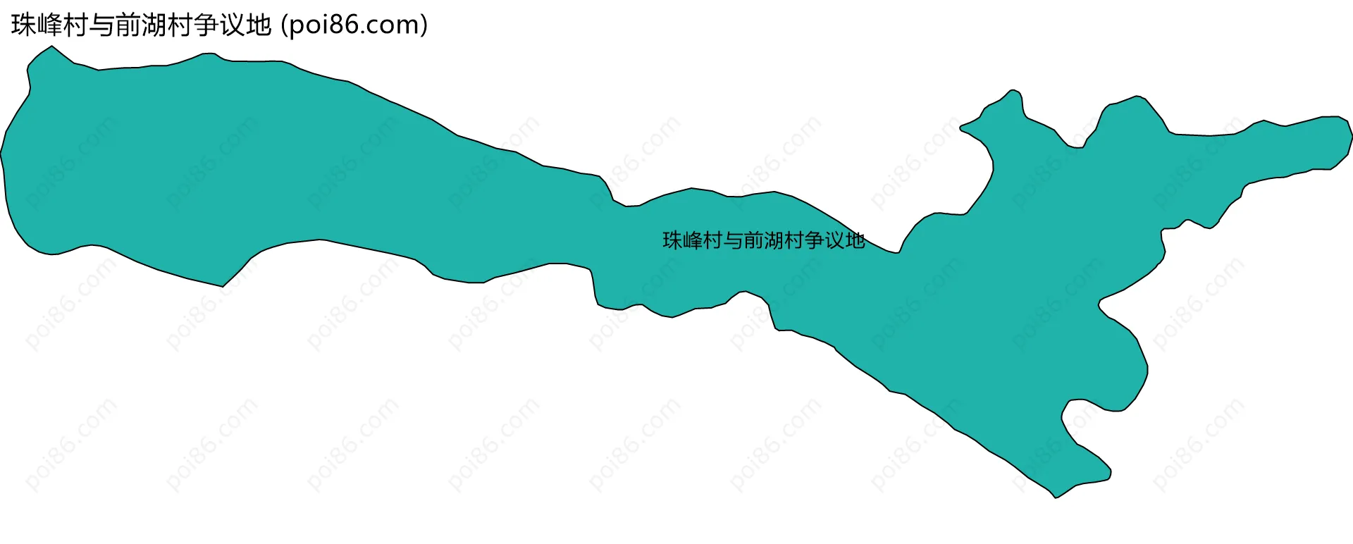 珠峰村与前湖村争议地边界地图