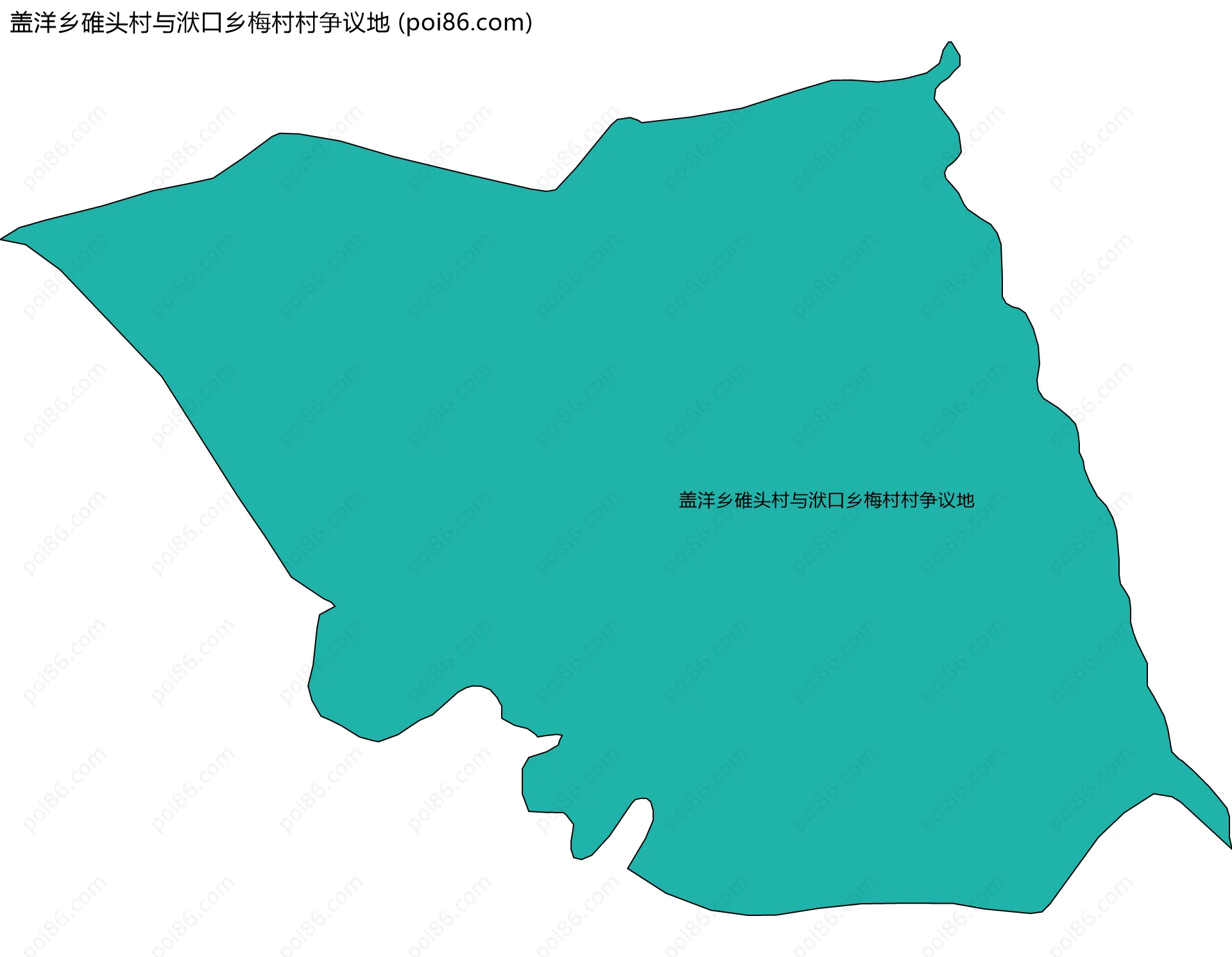 盖洋乡碓头村与洑口乡梅村村争议地边界地图