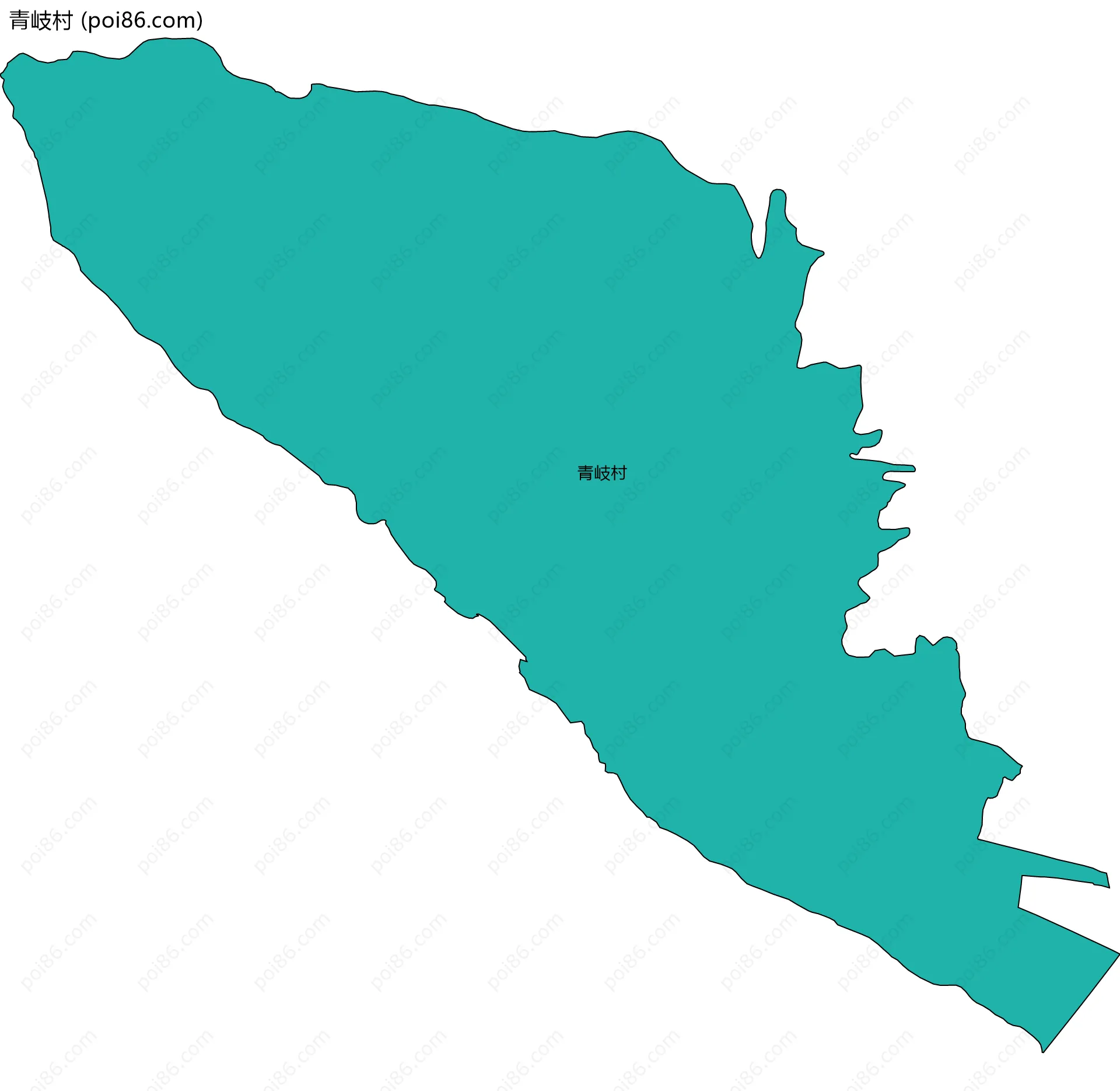青岐村边界地图