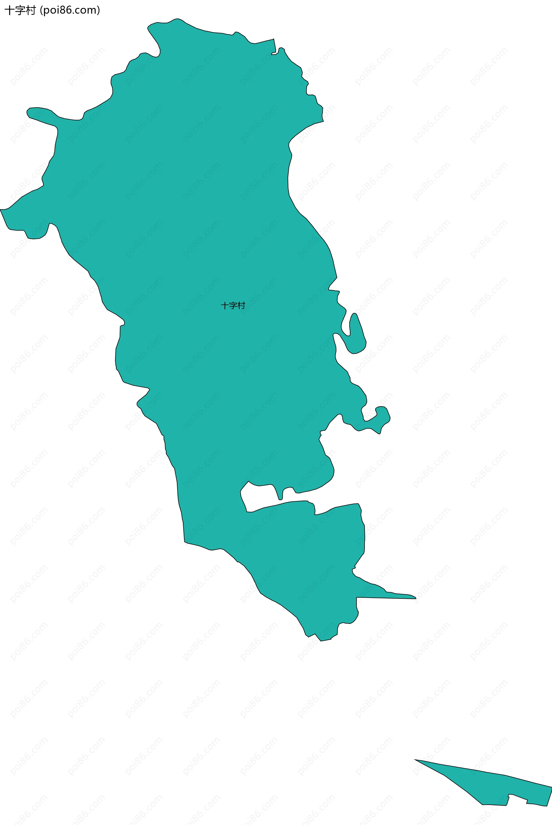 十字村边界地图