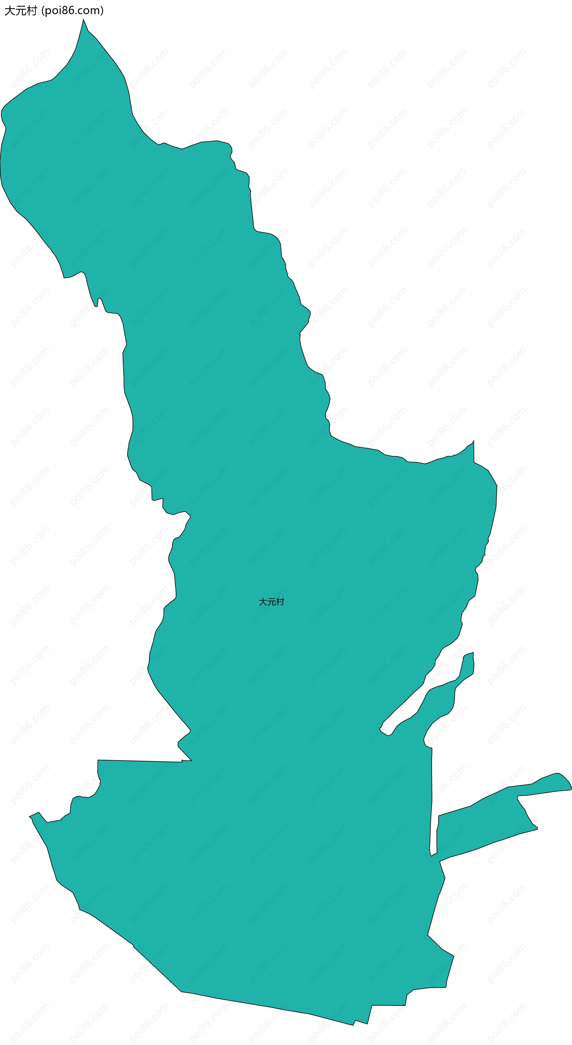 大元村边界地图