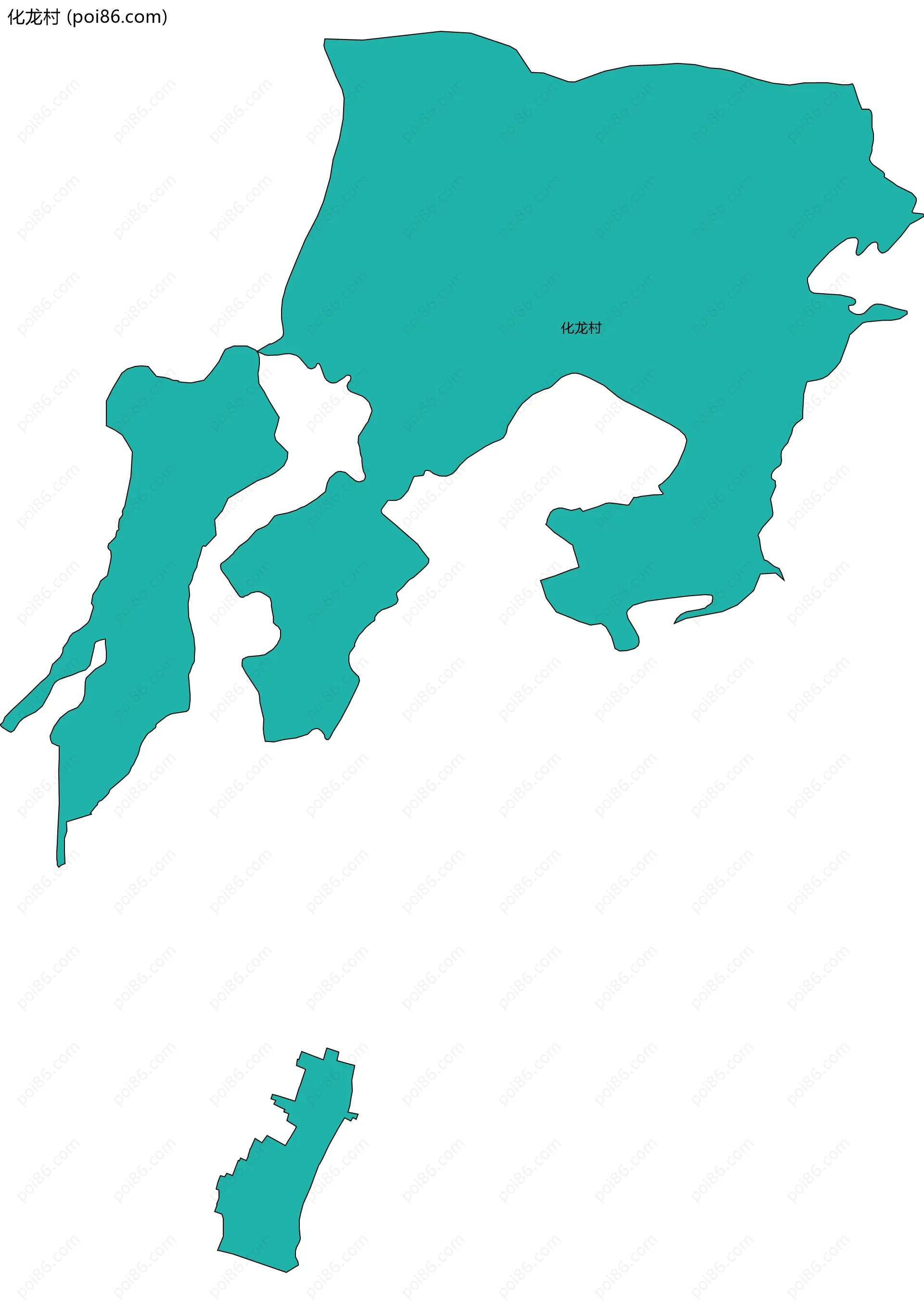 化龙村边界地图