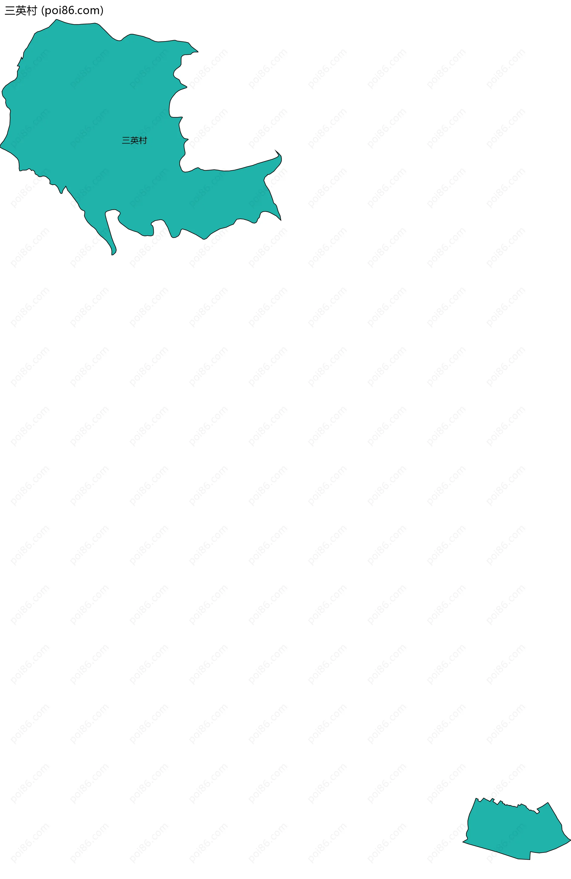 三英村边界地图