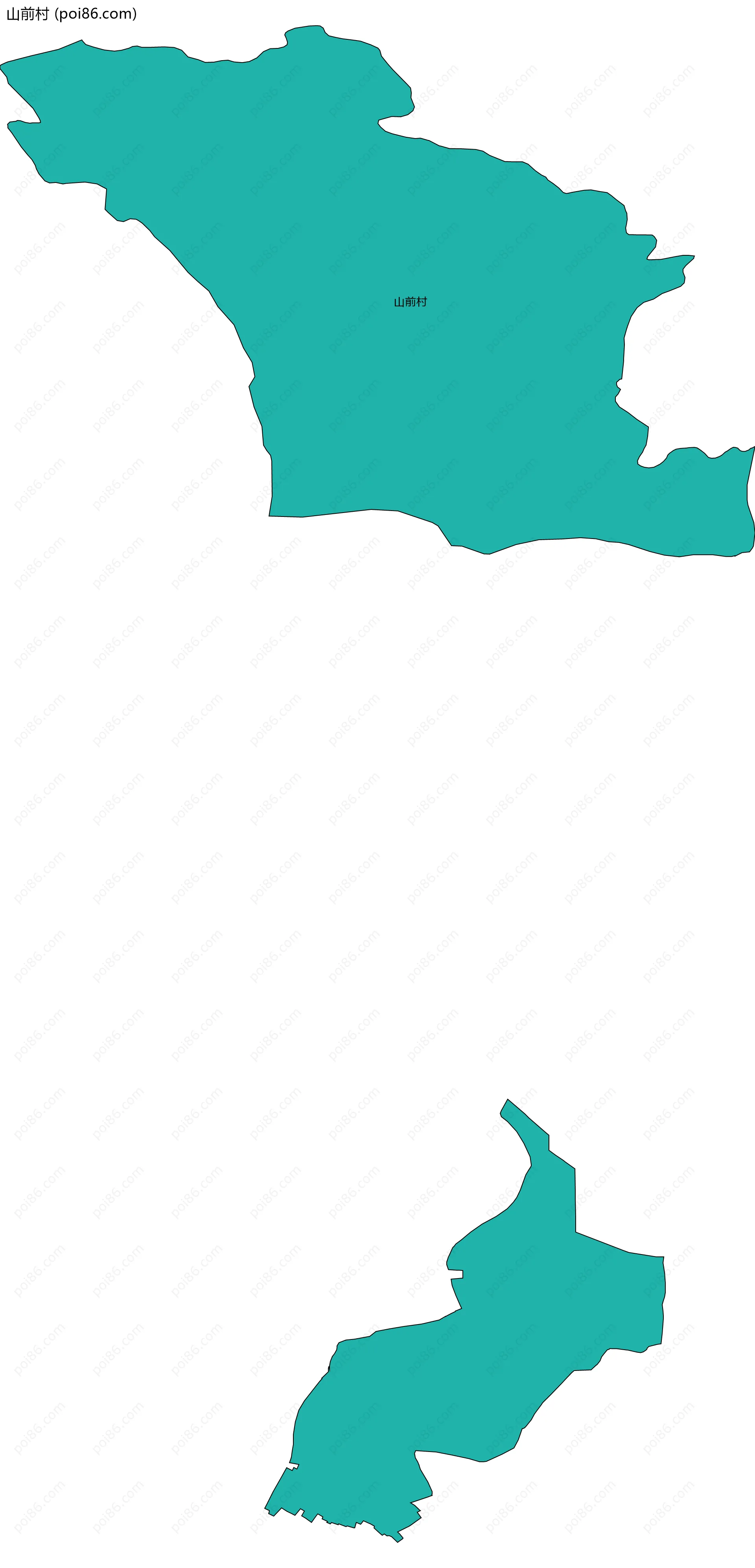山前村边界地图