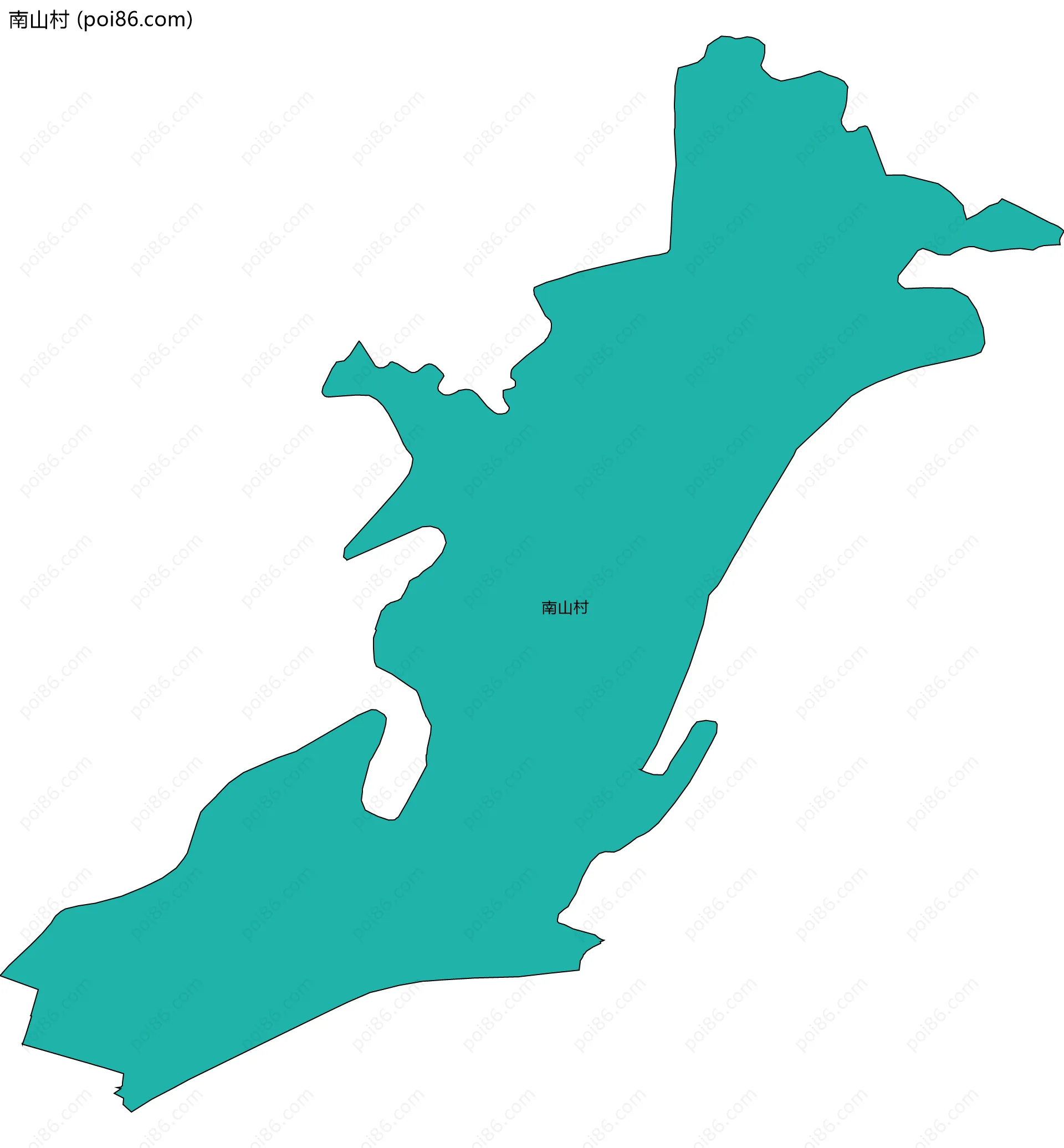 南山村边界地图